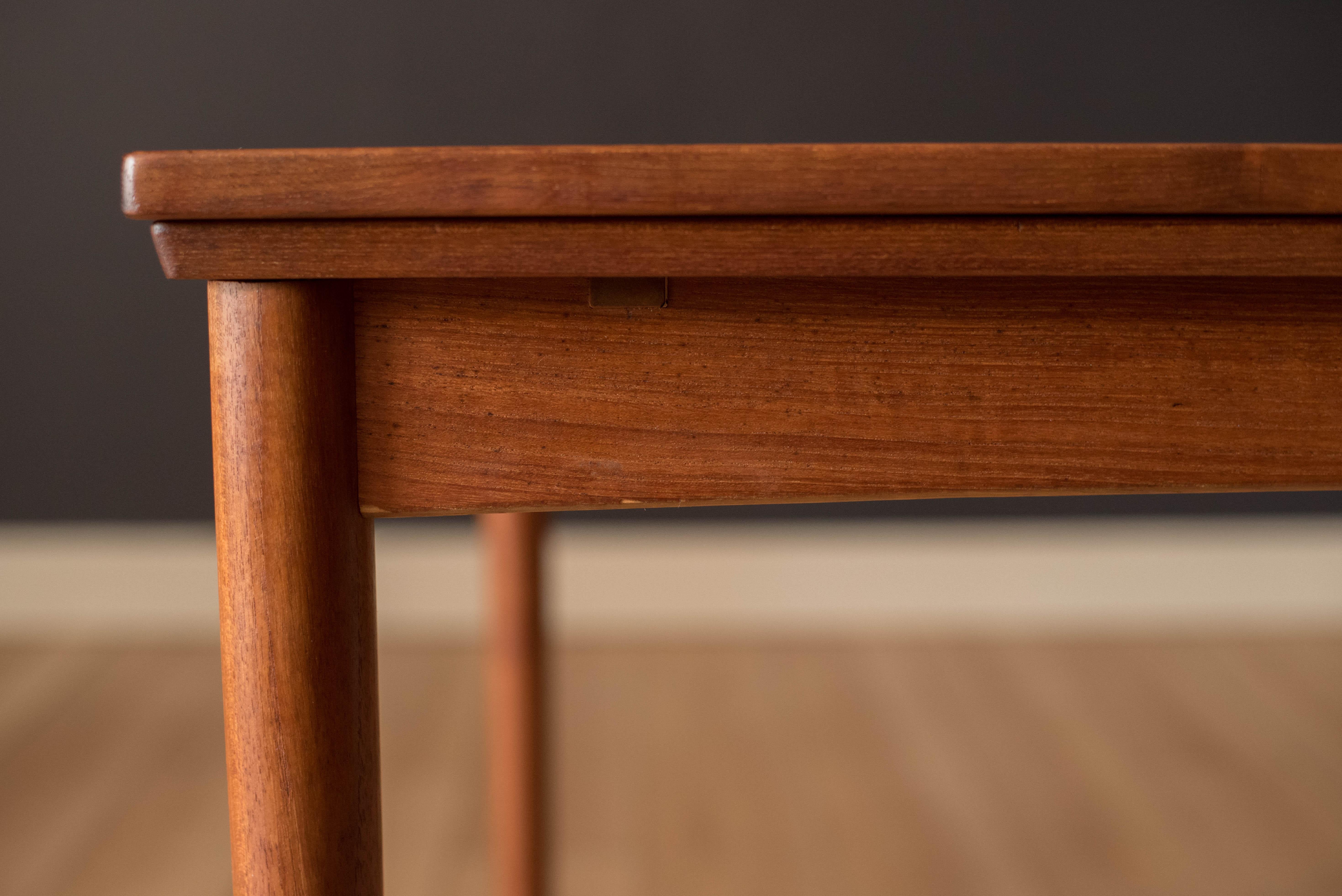 Danish Modern Teak Flip Top Extension Game Dining Table by Hundevad & Co. 7