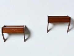 Comodini sospesi in teak in stile moderno danese di Sigfred Omann, design degli anni ’60