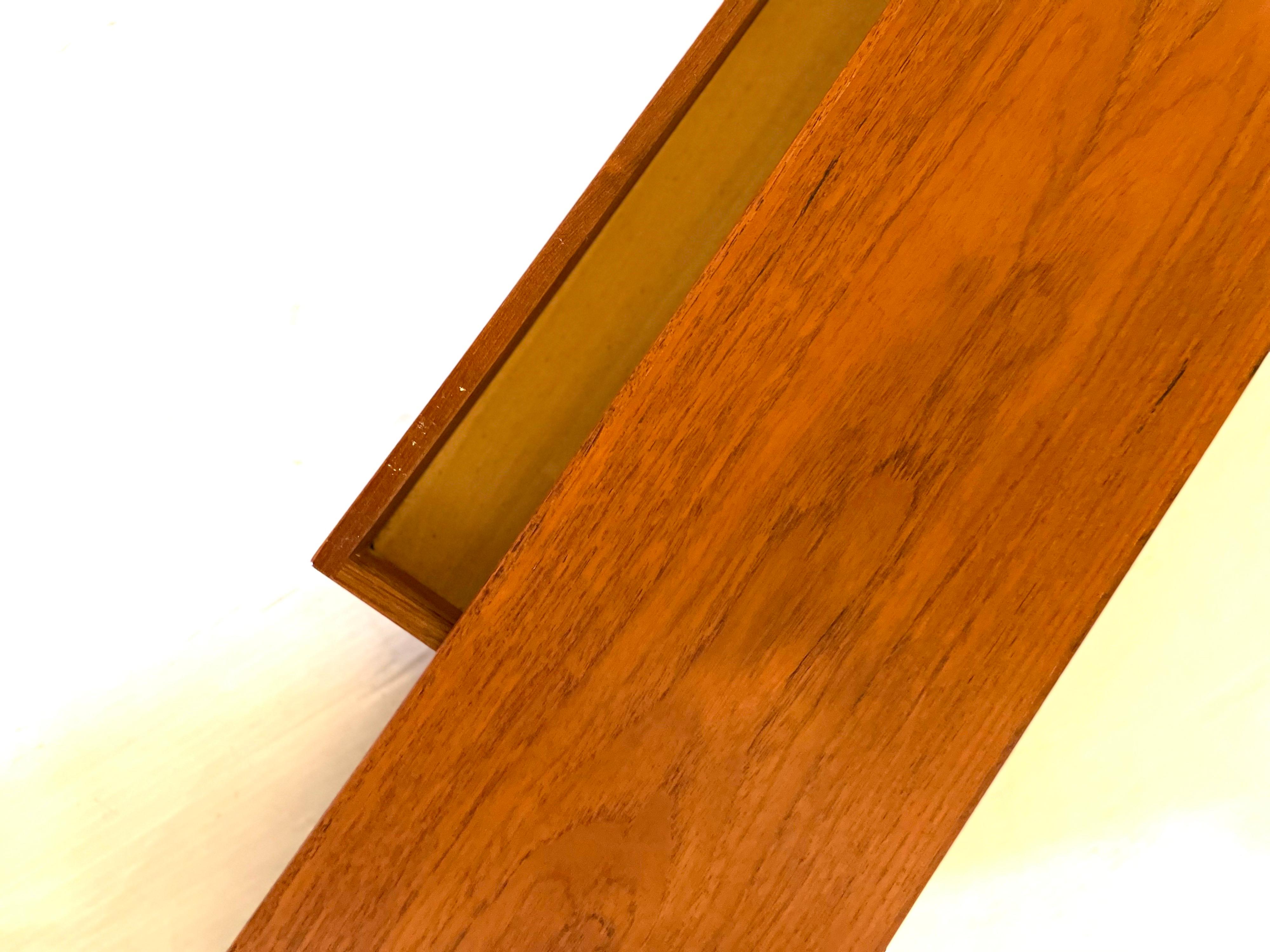 Danish Modern Teak Floating Shelf with Drawer by Aksel Kjersgaard 1