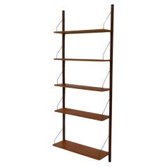 Danish Modern Teak Floating Shelving System, 1960s.