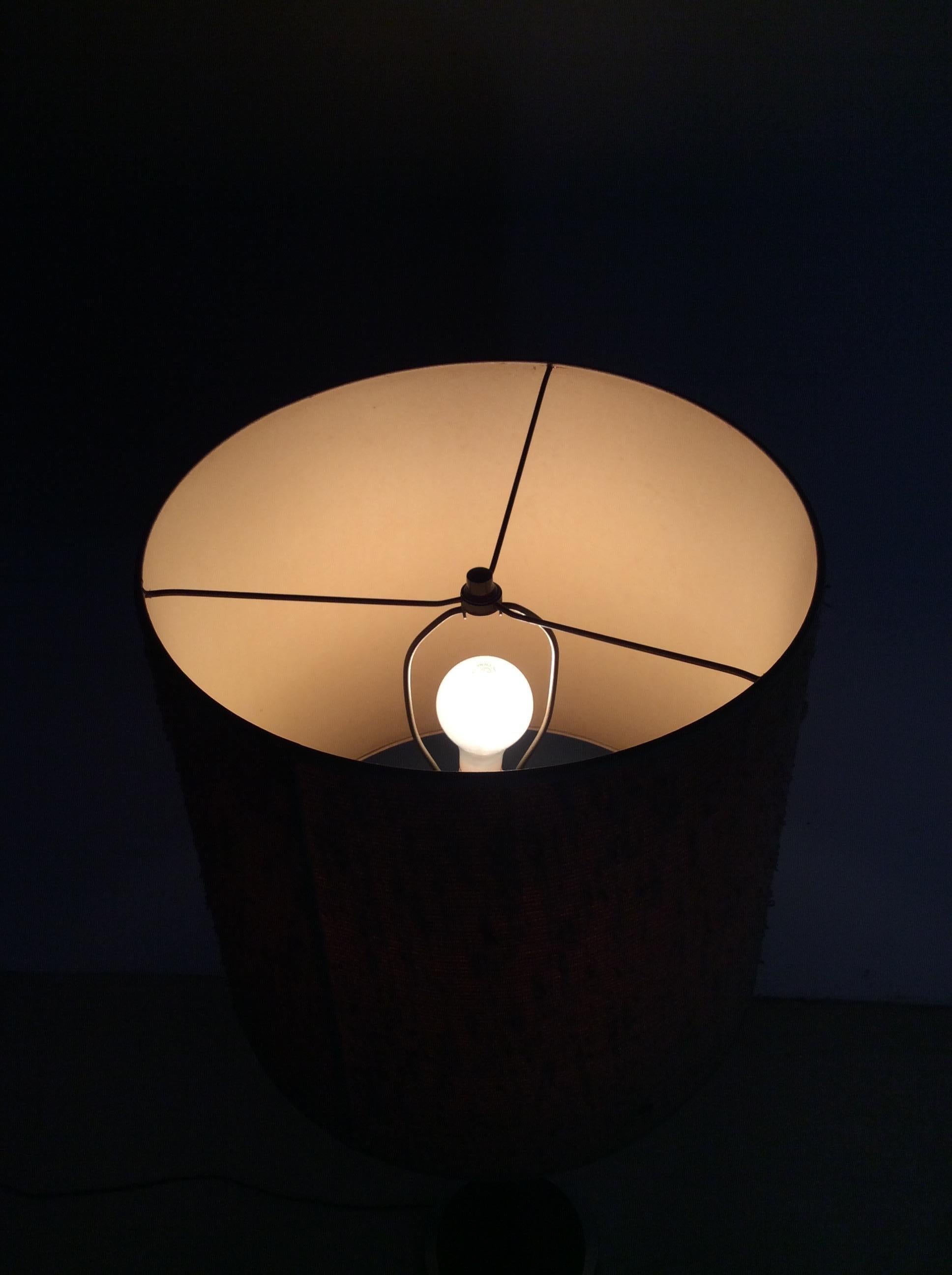 Scandinavian Modern Danish Modern Teak Floor Lamp with Chrome Accented Base For Sale