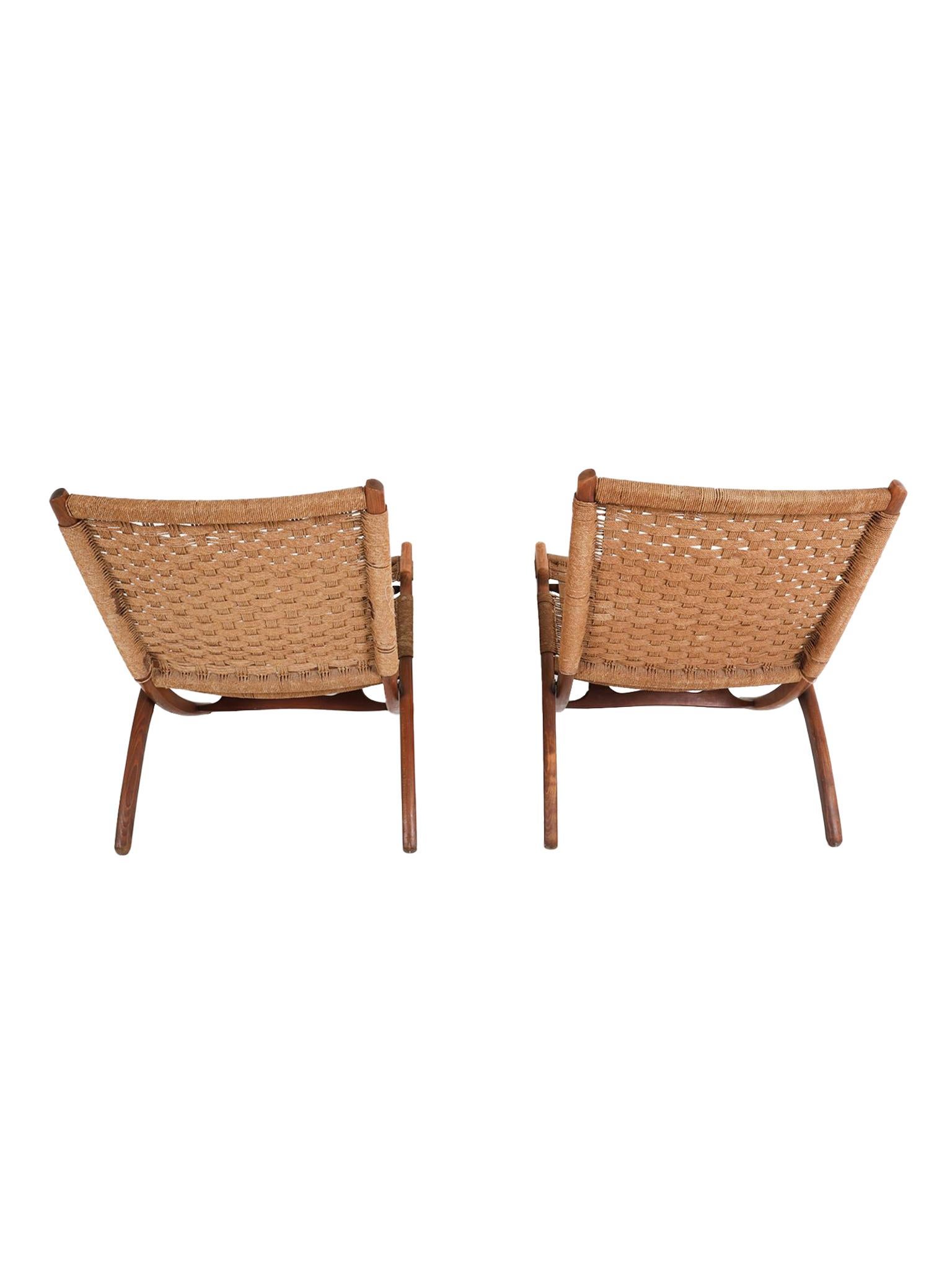 Scandinavian Modern Danish Modern Teak Folding Chairs in the Style of Ebert Wels - A Pair For Sale