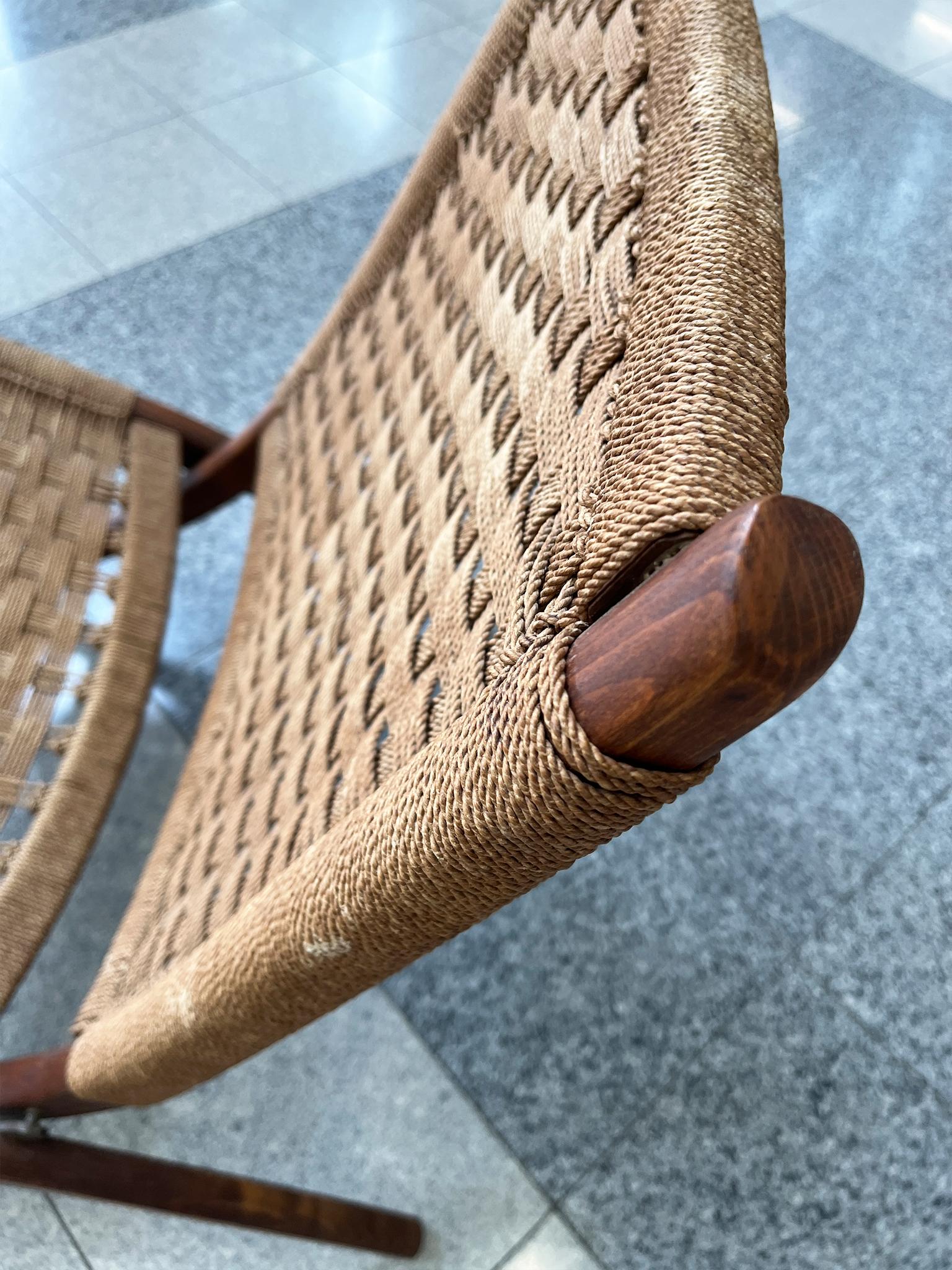 Danish Modern Teak Folding Chairs in the Style of Ebert Wels - A Pair For Sale 3