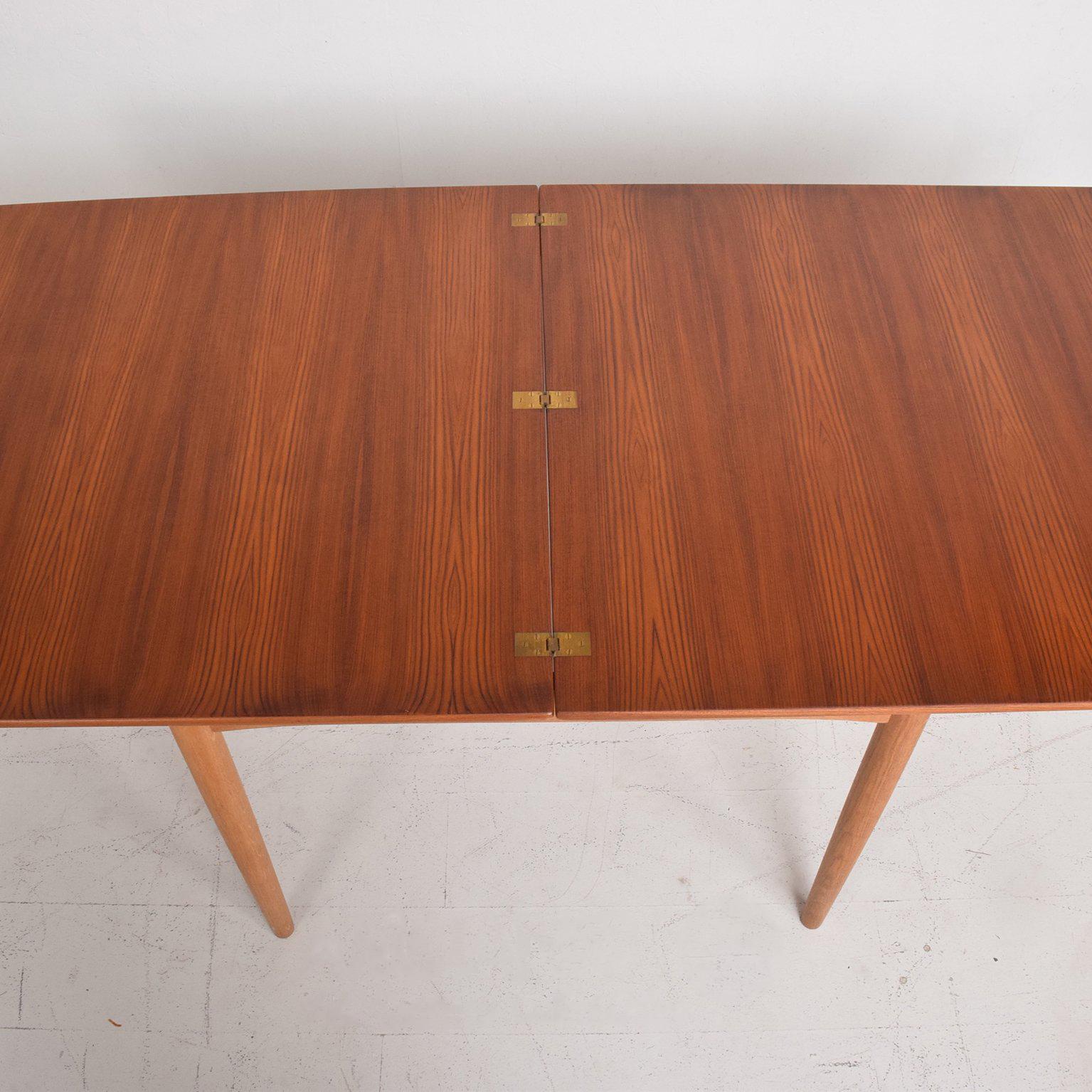 Oiled Danish Modern Teak Folding Dining Table