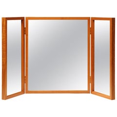 Miroir pliant danois moderne en teck