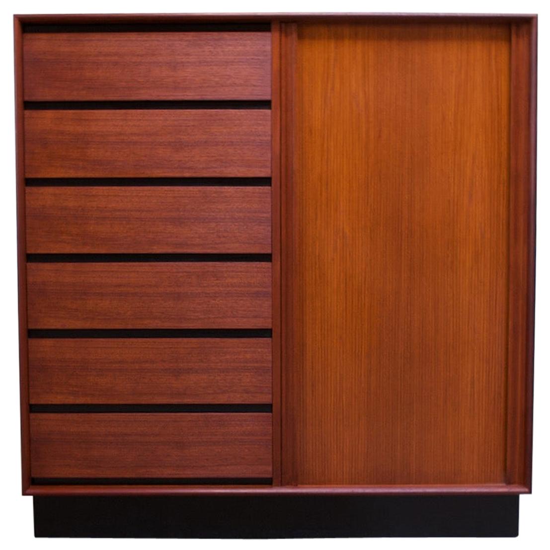 Danish Modern Teak Gentleman's Chest / Highboy by Danflex Systems