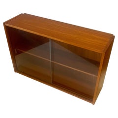 Danish Modern Teak & Glass Cado Wall Unit Display Cabinet