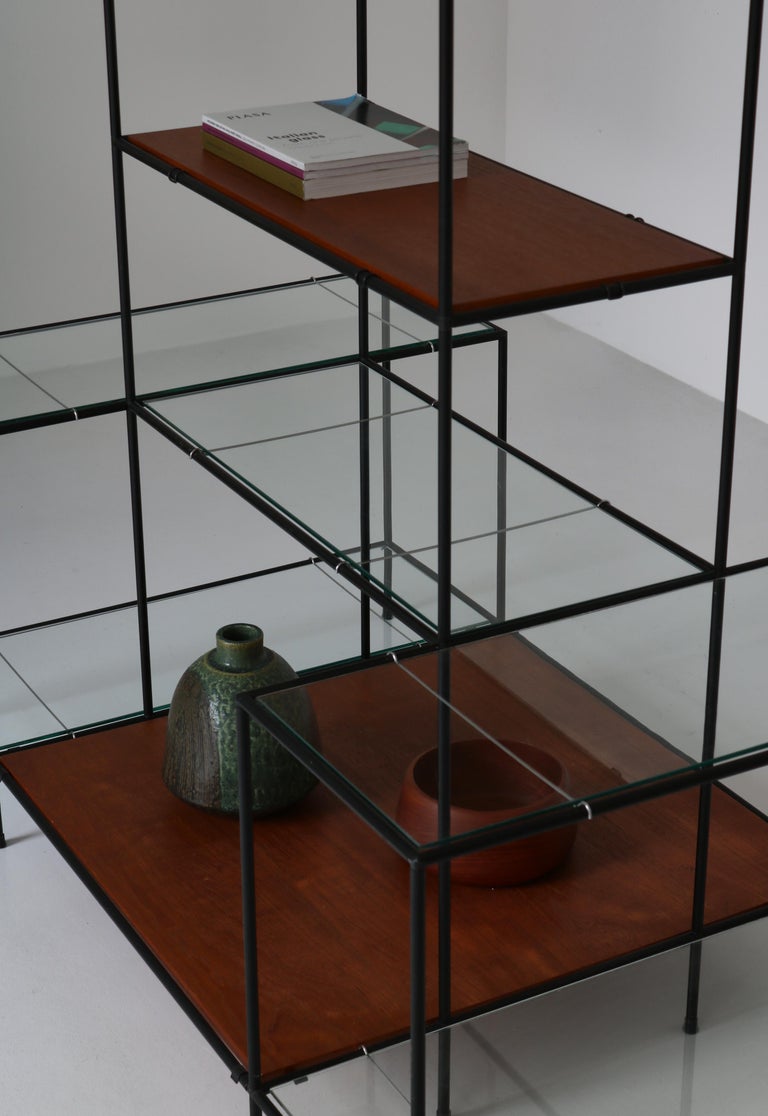 Danish Modern Teak & Glass Shelving System Abstracta by Poul Cadovius, 1960s For Sale 12