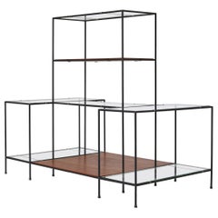 Danish Modern Teak & Glass Shelving System Abstracta by Poul Cadovius, 1960s