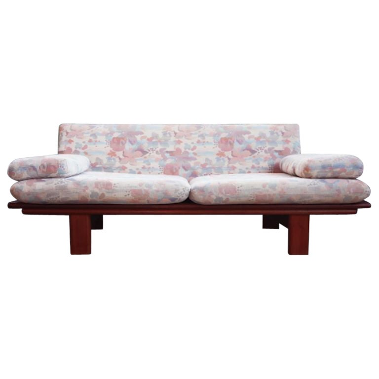 Danish Modern Teak Gondola Scandinavian Sofa, 1980s