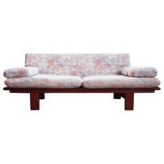 Danish Modern Teak Gondola Scandinavian Sofa, 1980s