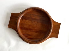 Danish Modern Teak Handled Serving Tray and Bowl by Jens Quistgaard for Dansk