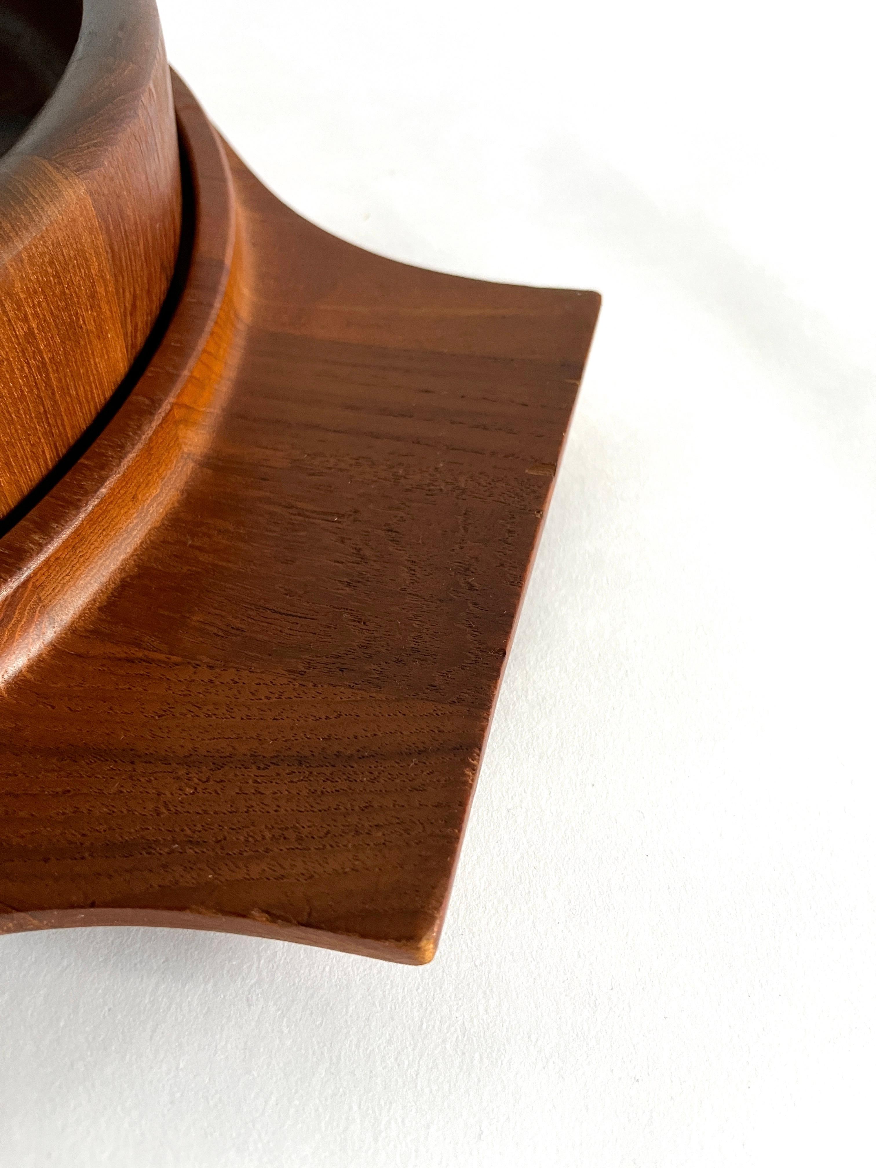 Mid-20th Century Danish Modern Teak Handled Serving Tray and Bowl by Jens Quistgaard for Dansk For Sale