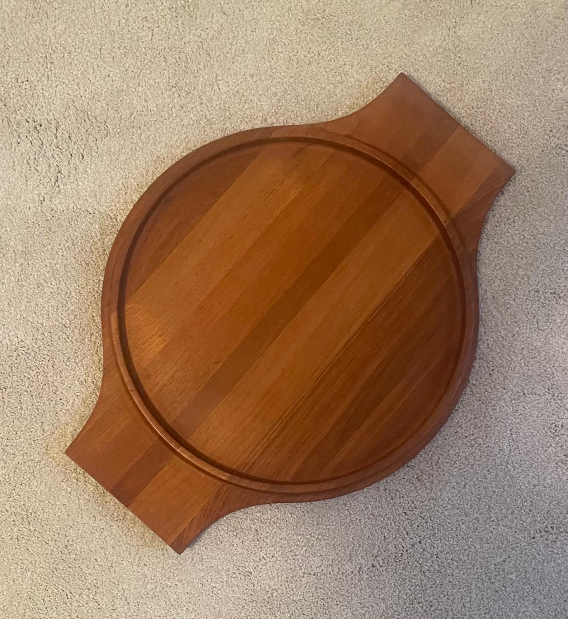 Danish Modern Teak Handled Serving Tray by Jens Quistgaard for Dansk In Good Condition In San Diego, CA