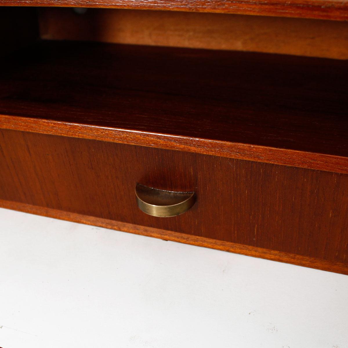 Danish Modern Teak Hanging Drawer with Cubby Hole Storage For Sale 1