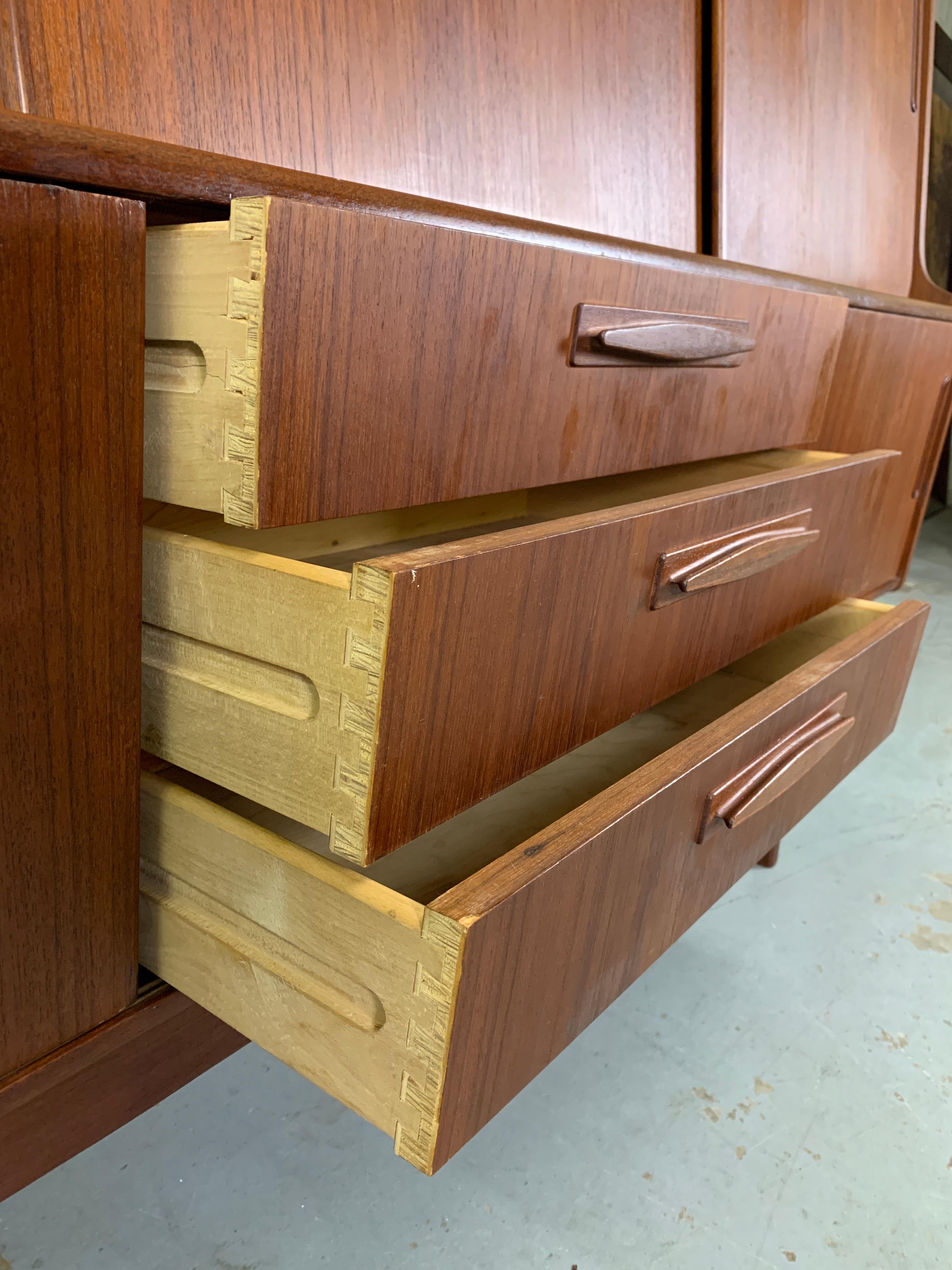 Danish Modern Teak High Board For Sale 13