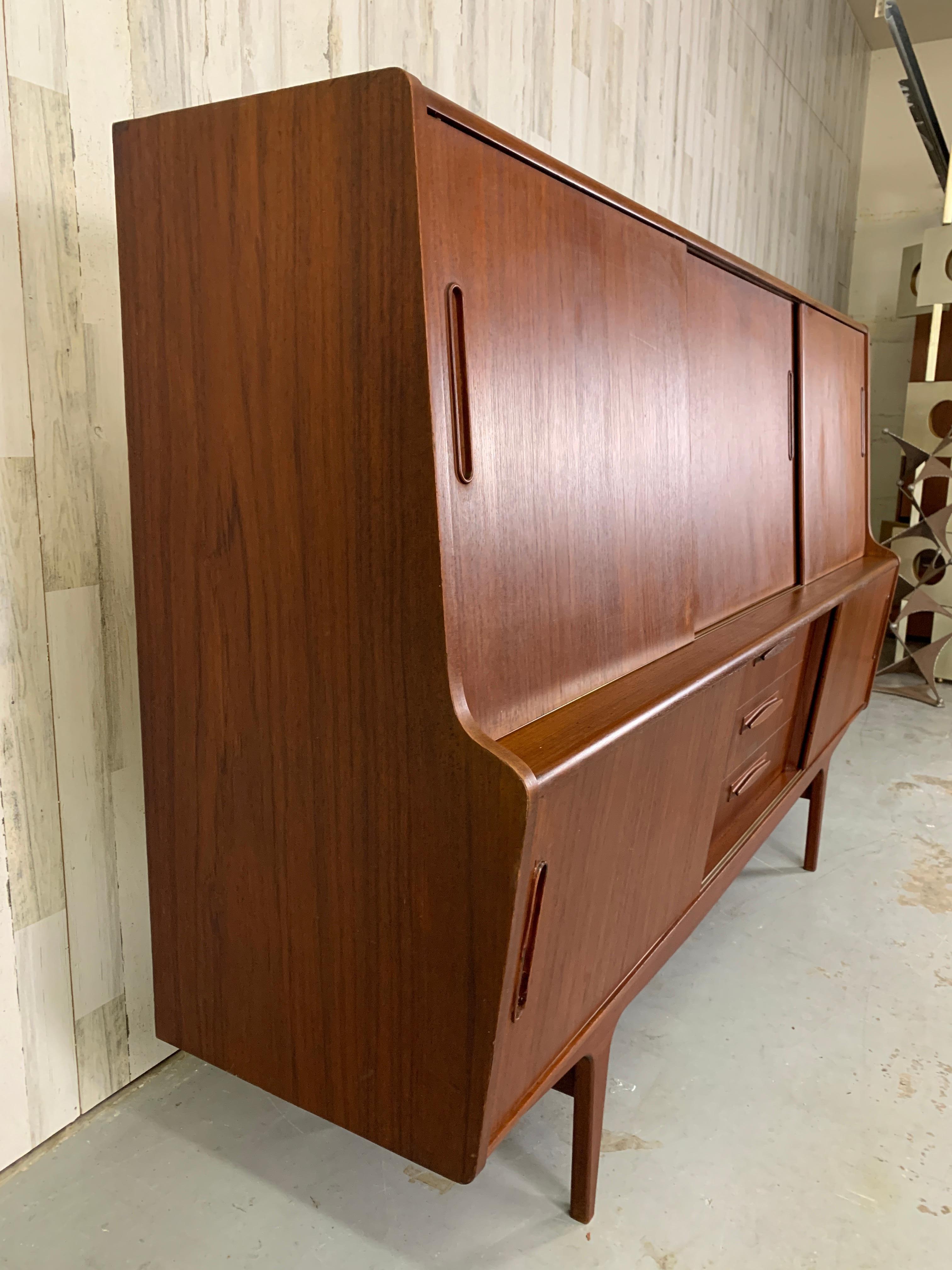 Danish Modern Teak High Board For Sale 2