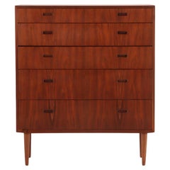 Danish Modern Teak Highboy Dresser by Falster.