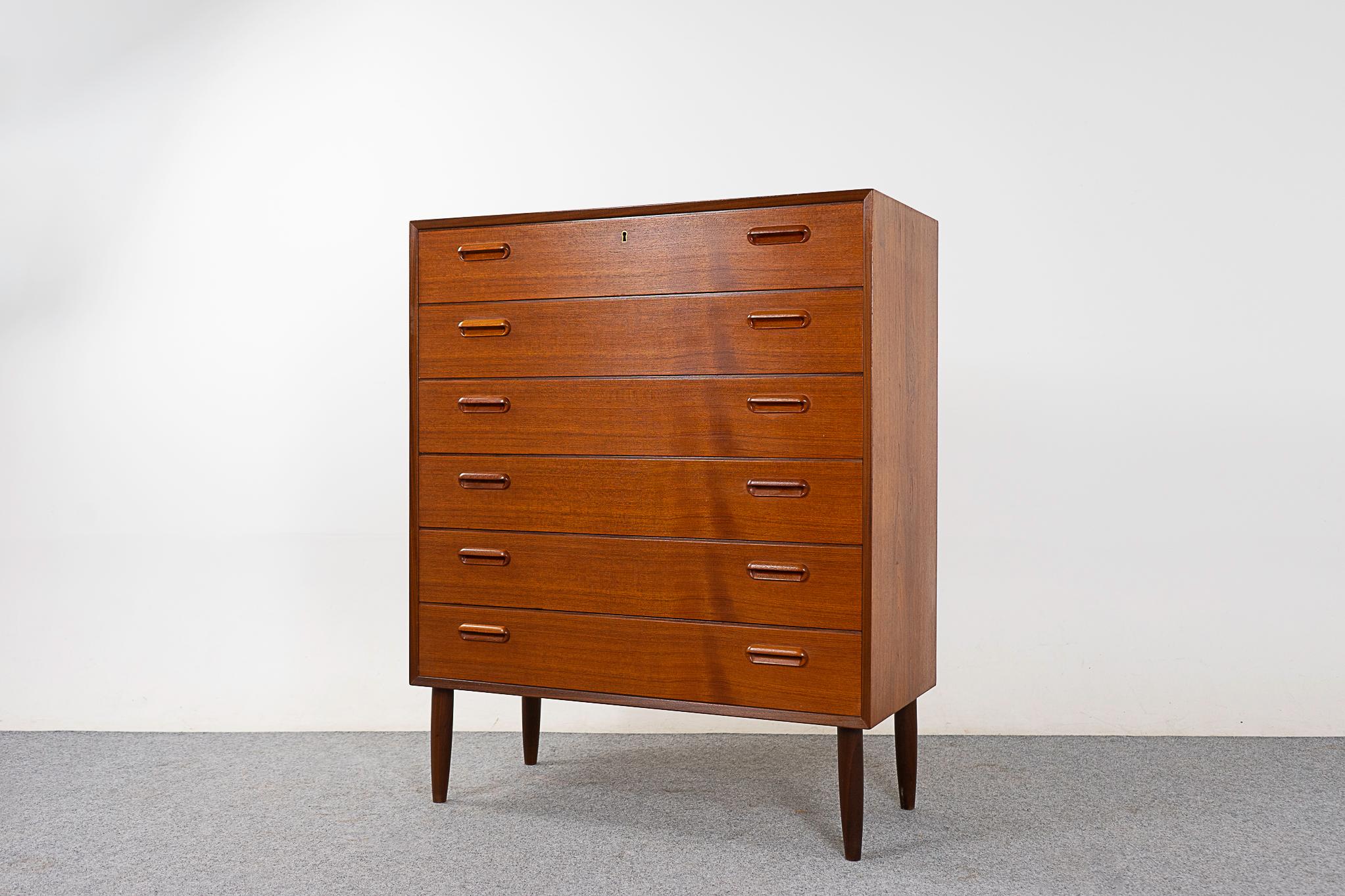 Mid-20th Century Danish Modern Teak Highboy Dresser For Sale