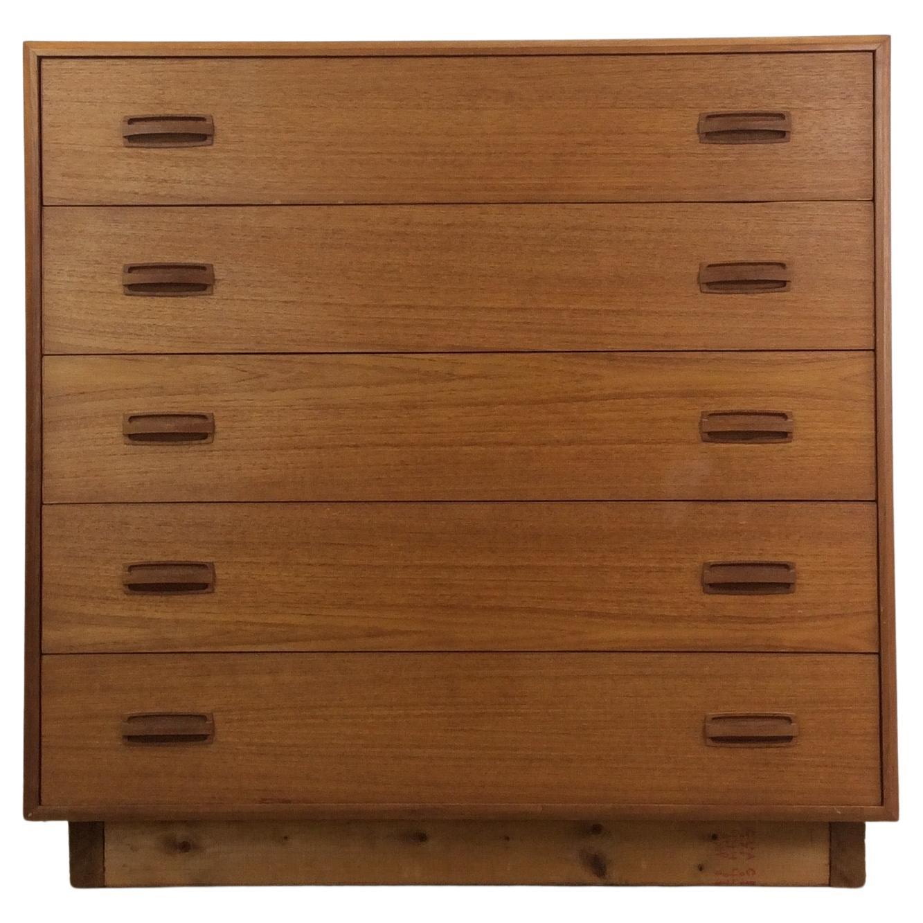 Danish Modern Teak Highboy Dresser