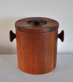 Moderner dänischer eiskübel aus teakholz von Lüthje Wood
