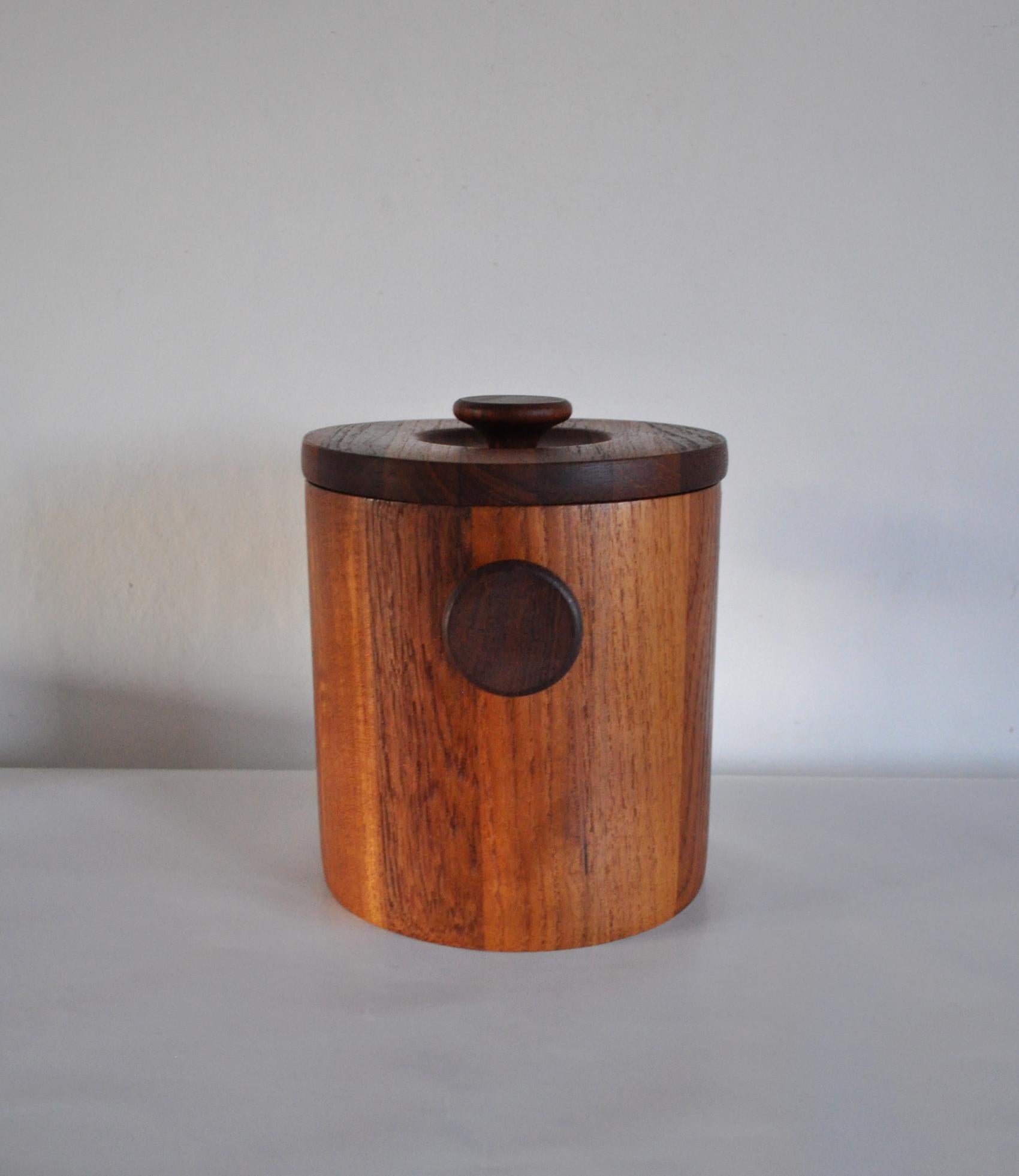 Mid-Century Modern Danish Modern Teak Ice Bucket by Lüthje Wood