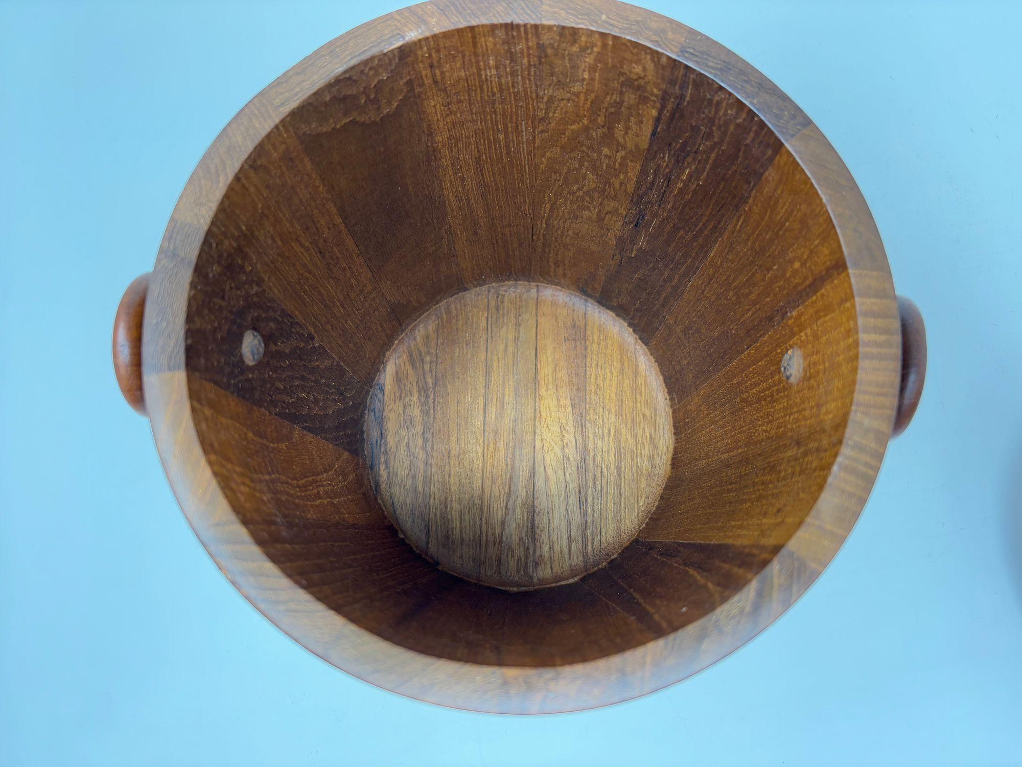 Danish Modern Teak Ice Bucket Dansk Jens Quistgaard Style 1960s Denmark For Sale 2