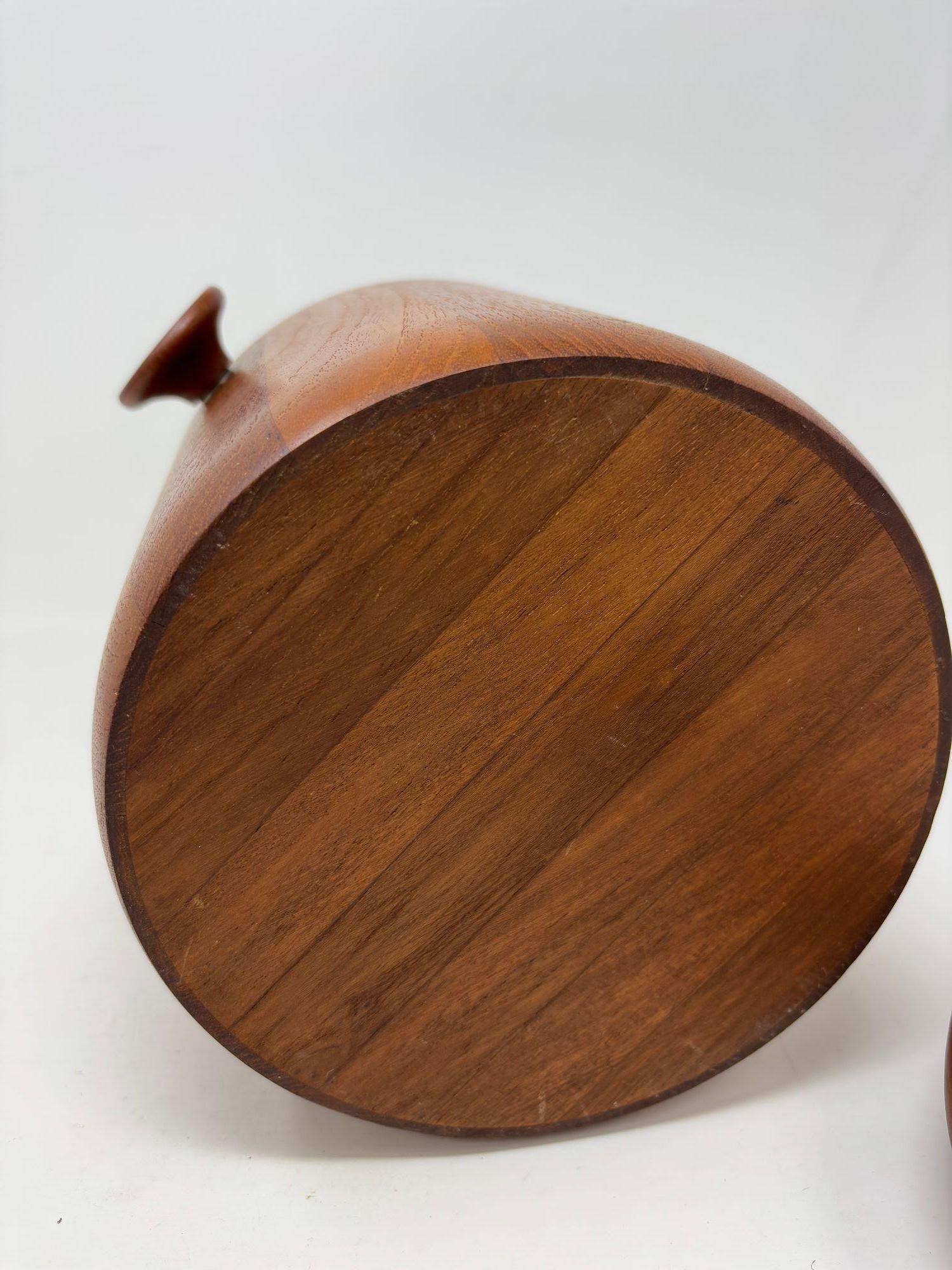 Danish Modern Teak Ice Bucket Dansk Jens Quistgaard Style 1960s Denmark For Sale 3