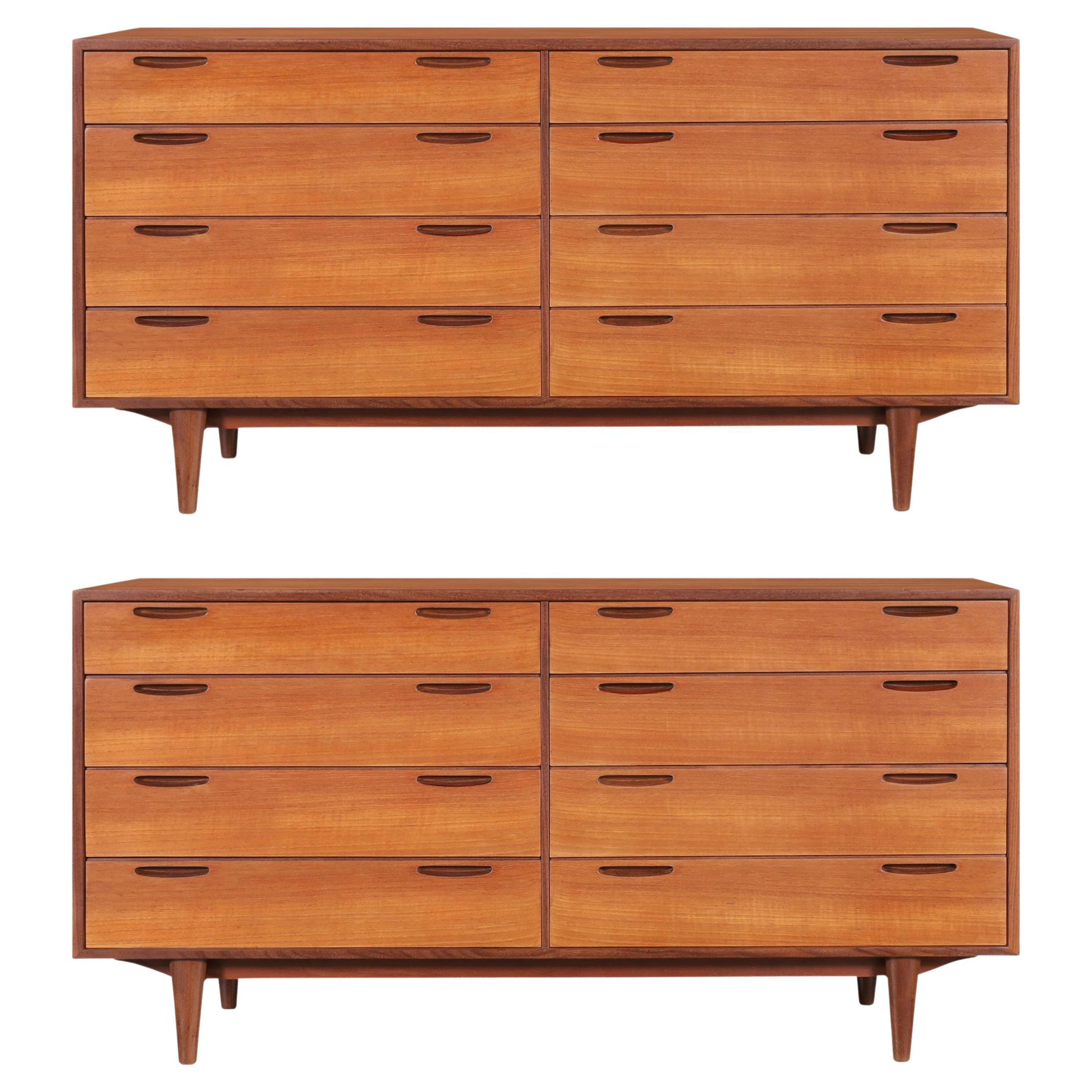 Danish Modern Teak “Jutland” Dressers by Ib Kofod Larsen, 2 Available