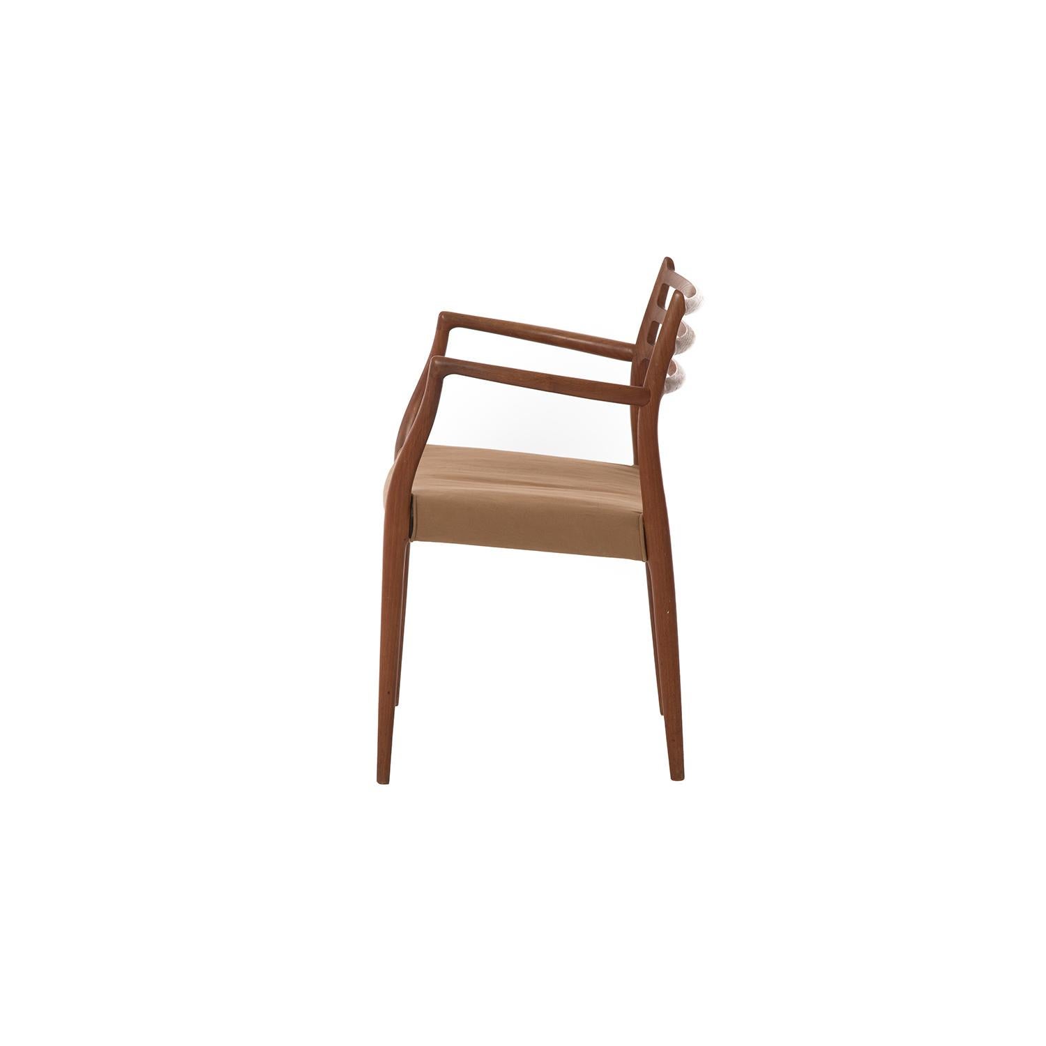 Danish Modern Teak Ladder Backed Dining Chairs Niels Otto Møller In Excellent Condition In Minneapolis, MN