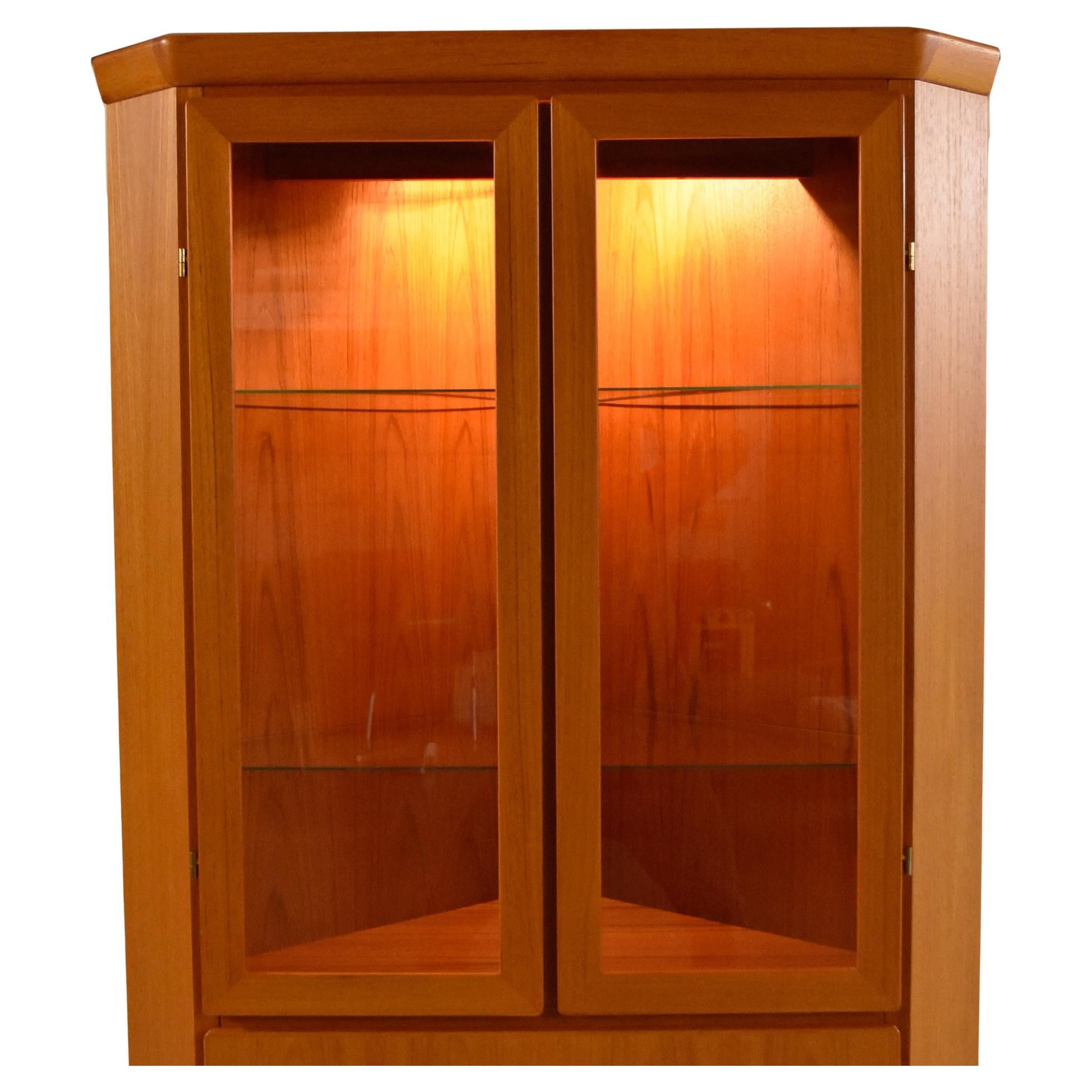 teak display cabinet