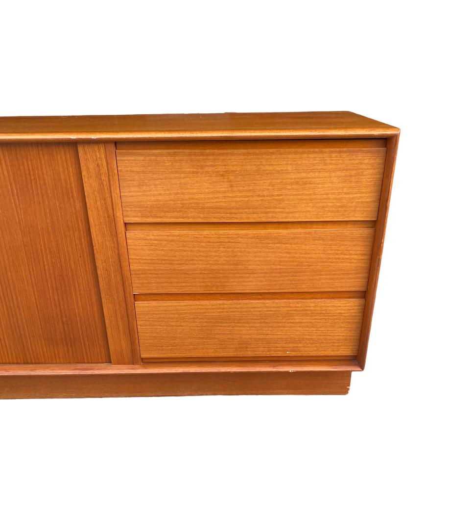 20th Century Danish Modern Teak Long Dresser or Credenza For Sale
