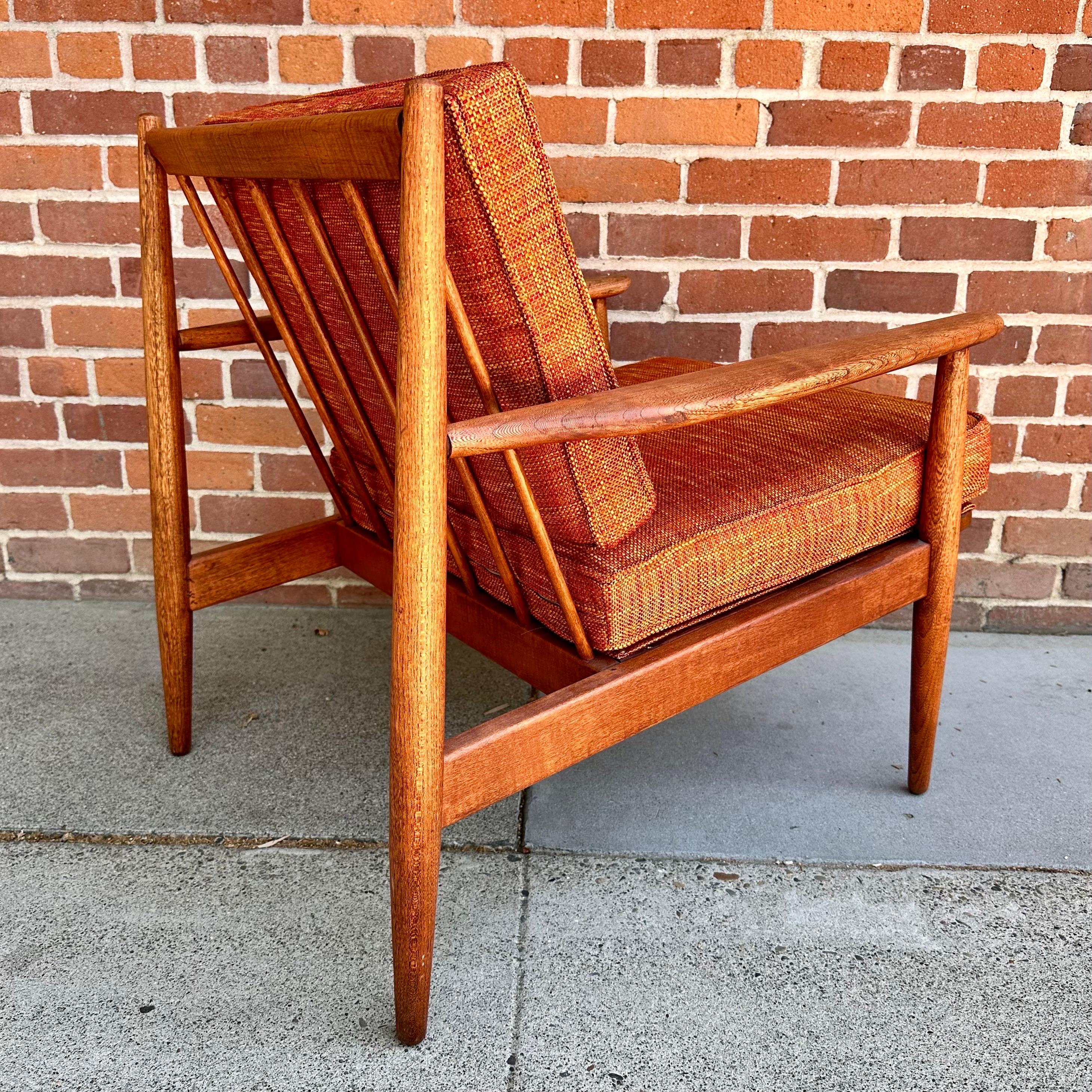 Danish Modern Teak Lounge Chair, Newly Upholstered 1