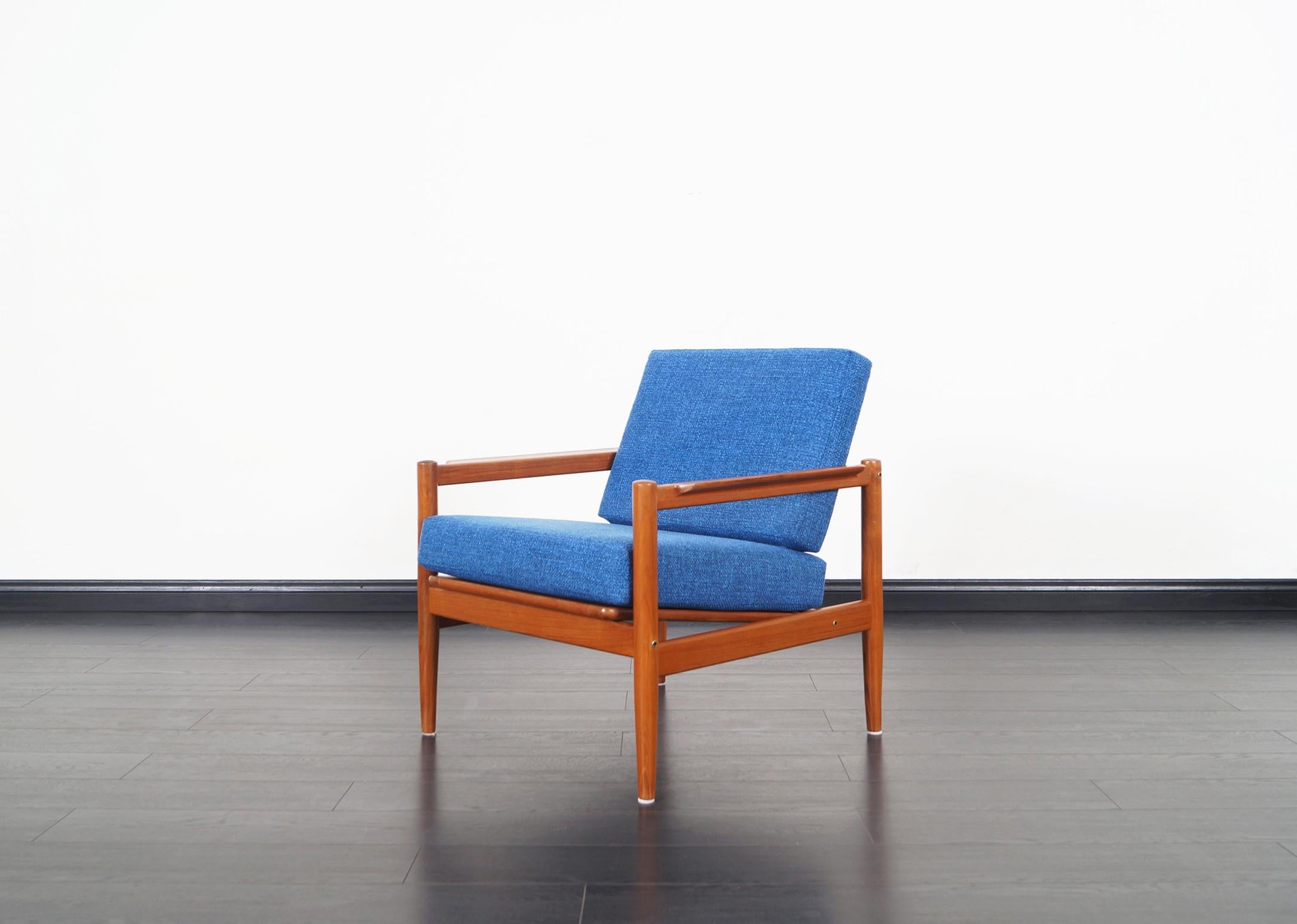 Mid-Century Modern Danish Modern Teak Lounge Chairs by Børge Jensen & Sønner