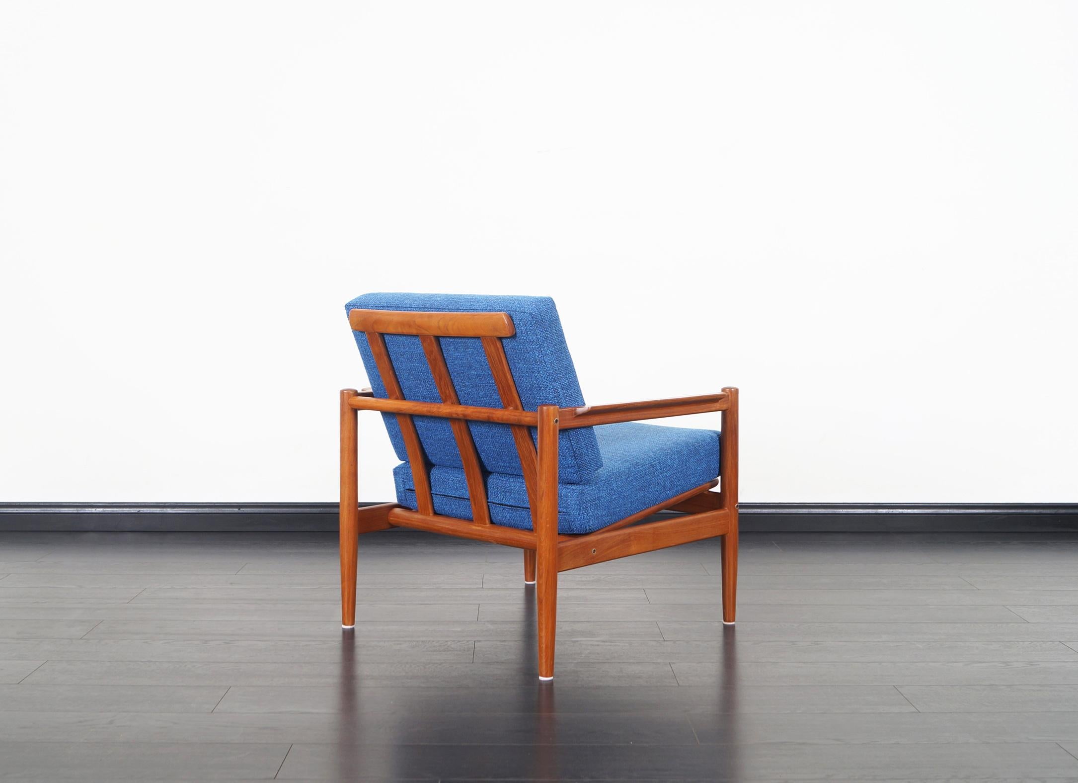 Danish Modern Teak Lounge Chairs by Børge Jensen & Sønner In Excellent Condition In North Hollywood, CA