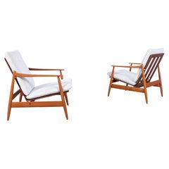Danish Modern Teak Lounge Chairs by Hans Olsen for Frem Røjle