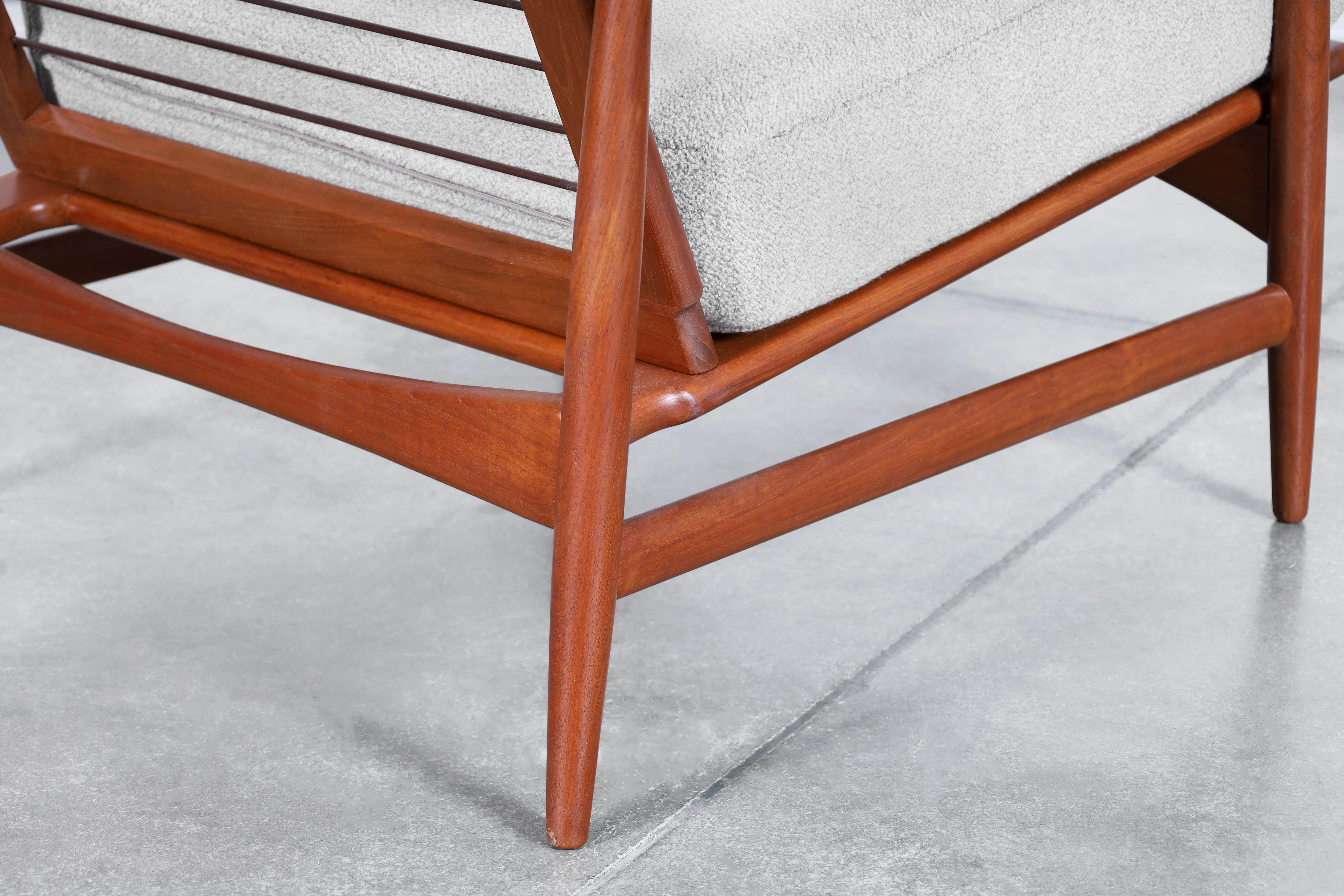 Danish Modern Teak Lounge Chairs by Ib Kofod Larsen for Selig For Sale 7