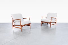 Danish Modern Teak Lounge Chairs by Ib Kofod Larsen for Selig