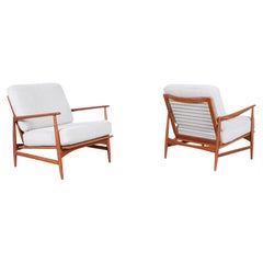 Used Danish Modern Teak Lounge Chairs by Ib Kofod Larsen for Selig