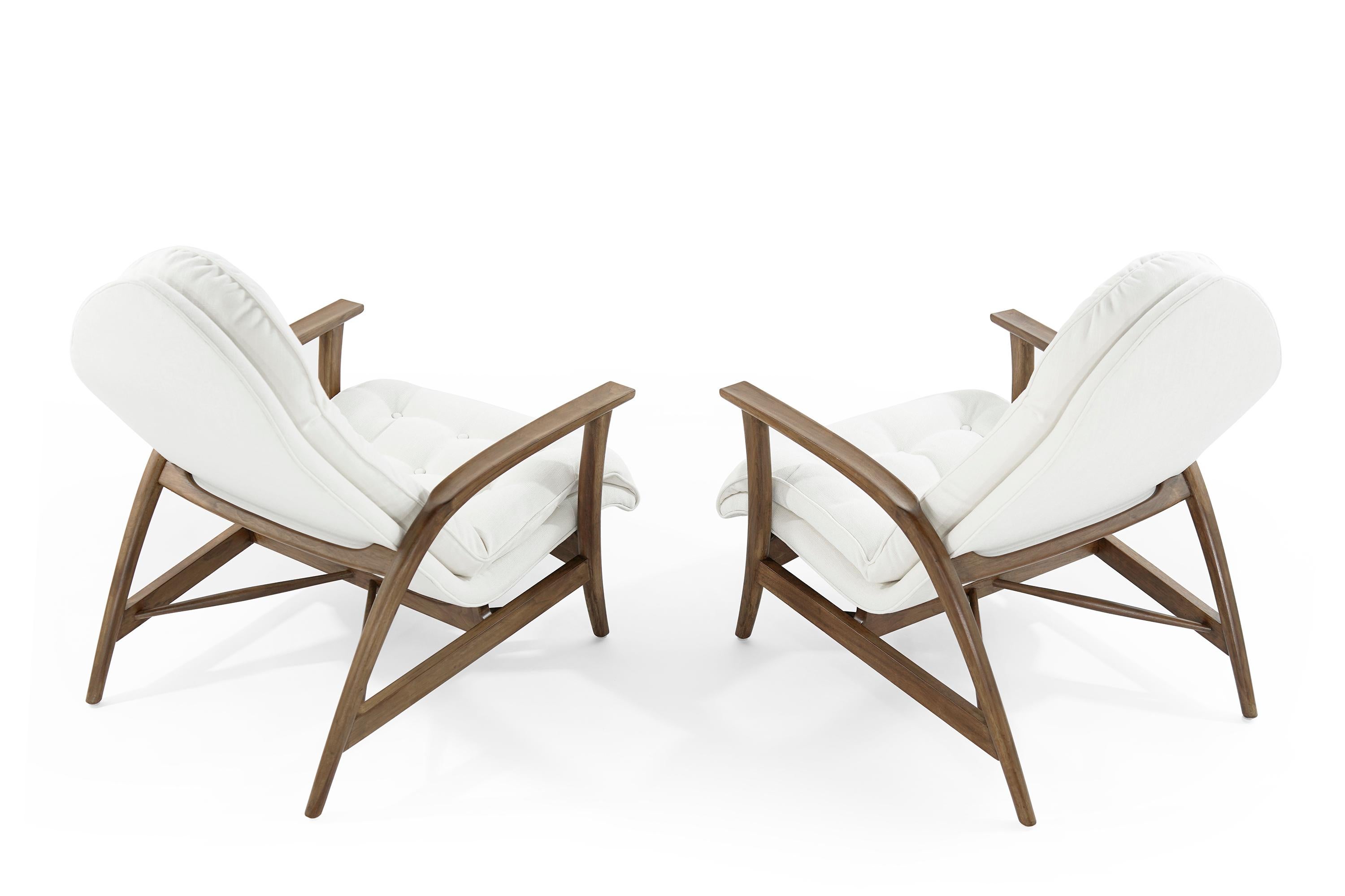 Danish Modern Teak Lounge Chairs In Excellent Condition In Westport, CT