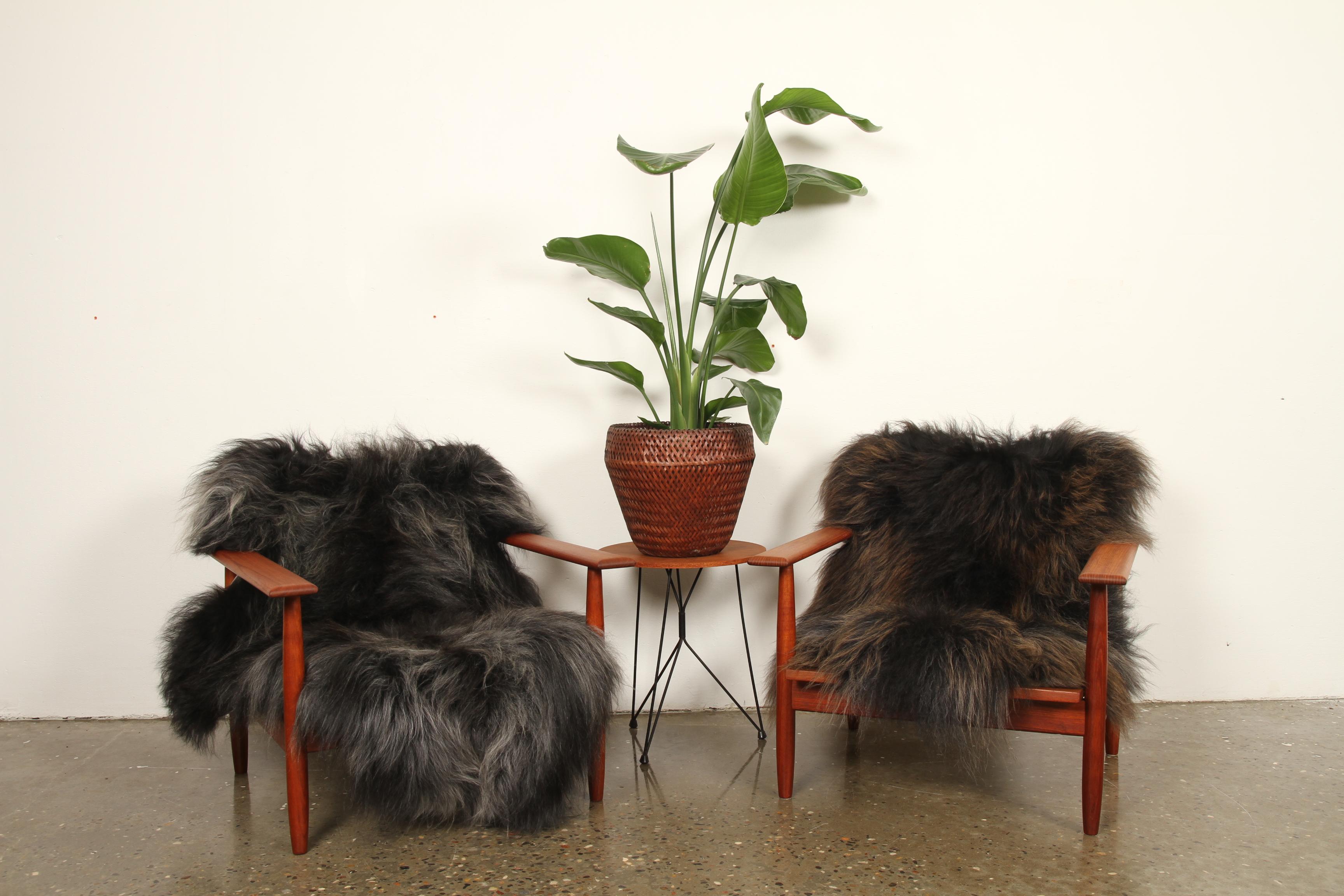 Danish Modern Teak Lounge Chairs, Set of 2 1
