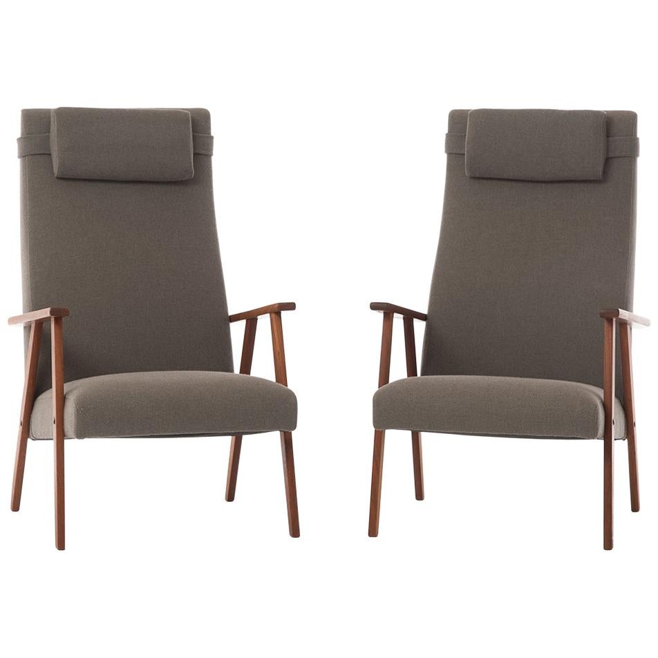Danish Modern Teak Lounge Chairs, Set of 2