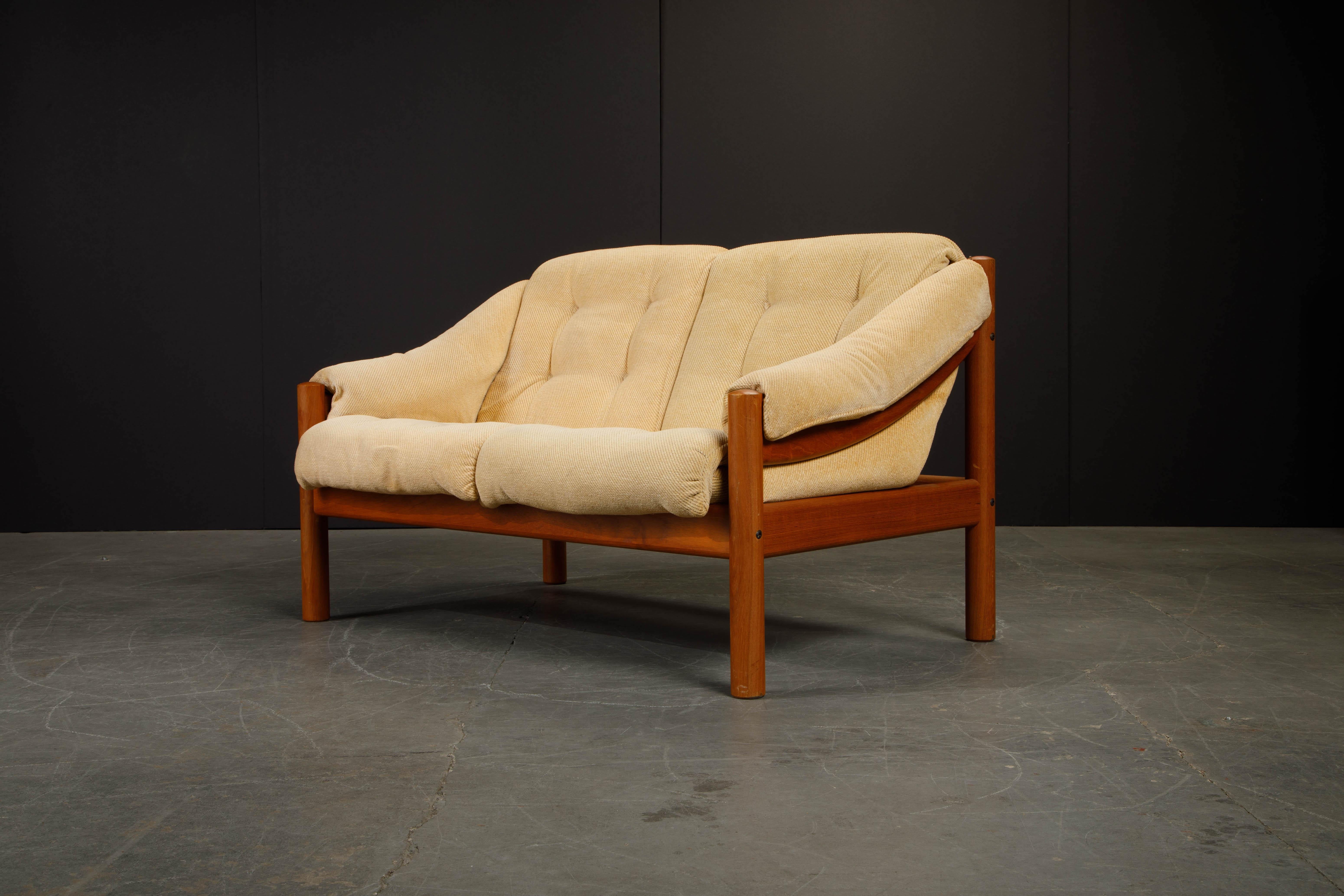 Danish Modern Teak Loveseat by Domino Møbler, 1970s, Signed 2