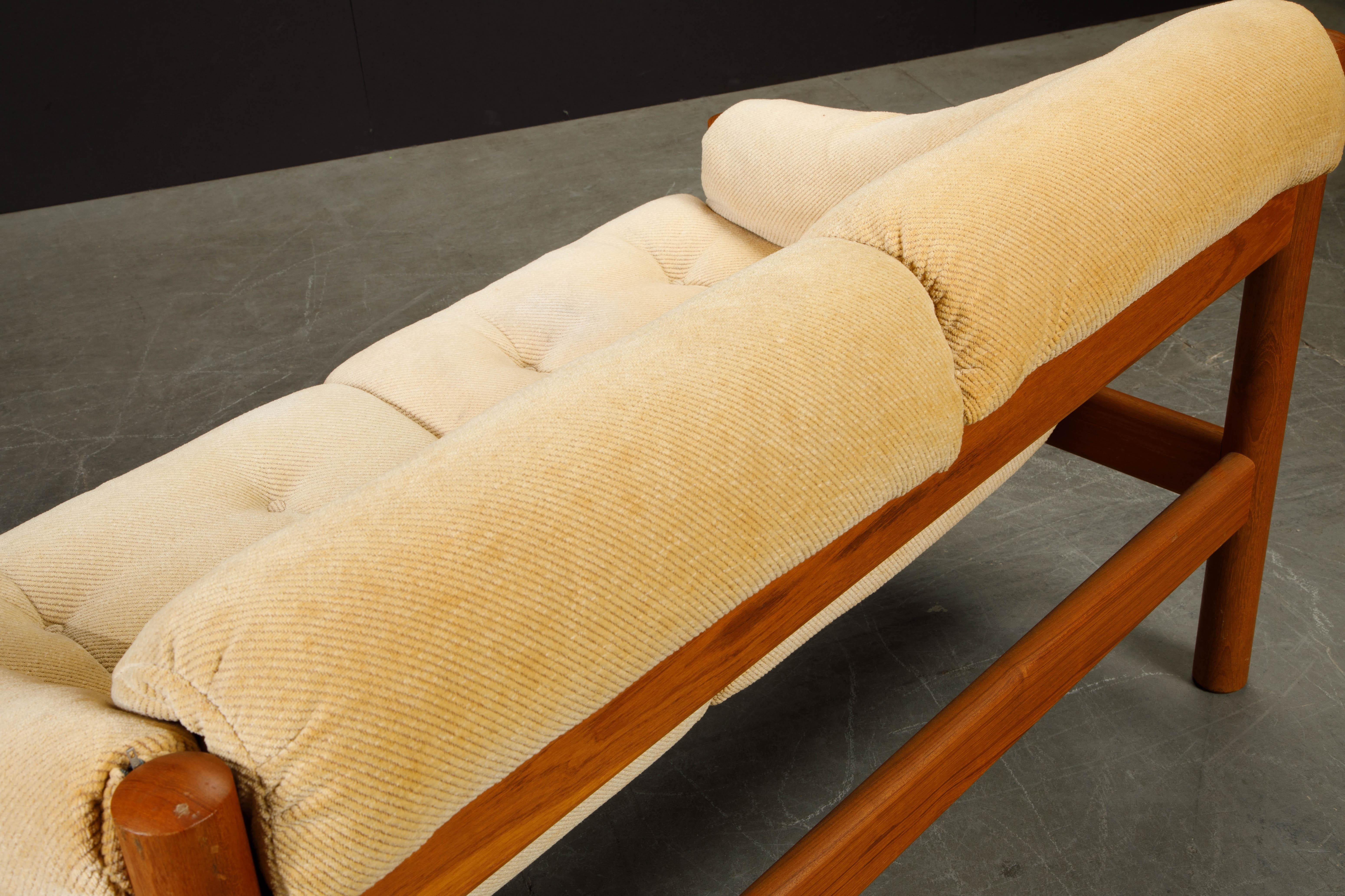 Danish Modern Teak Loveseat by Domino Møbler, 1970s, Signed 9