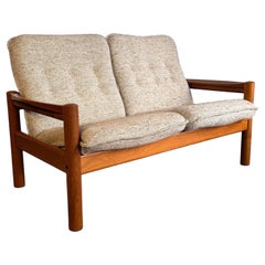 Loveseat moderno danés de teca de Domino Møbler Sofá escandinavo vintage de dos plazas