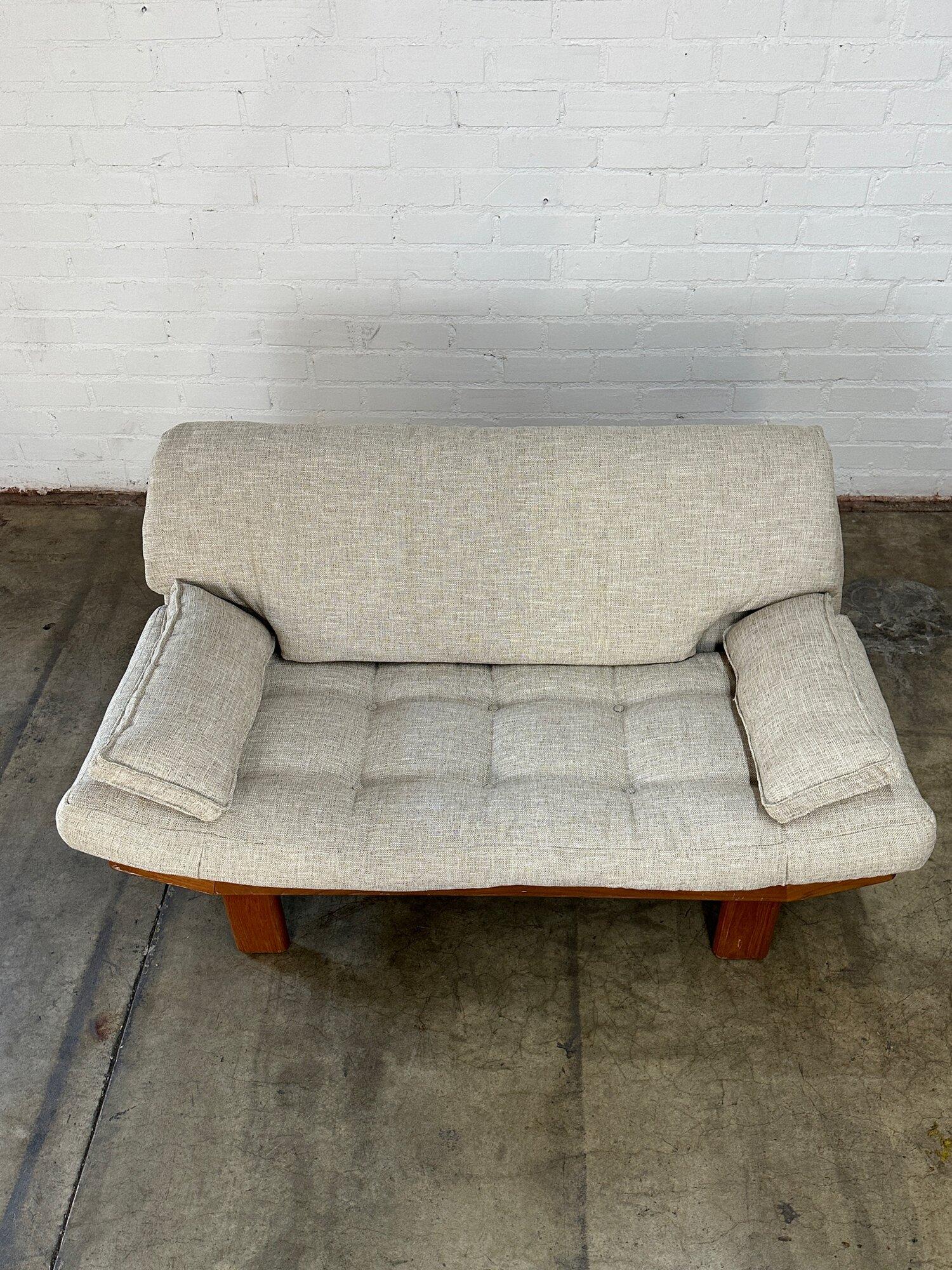 Mid-Century Modern Danish Modern teak loveseat