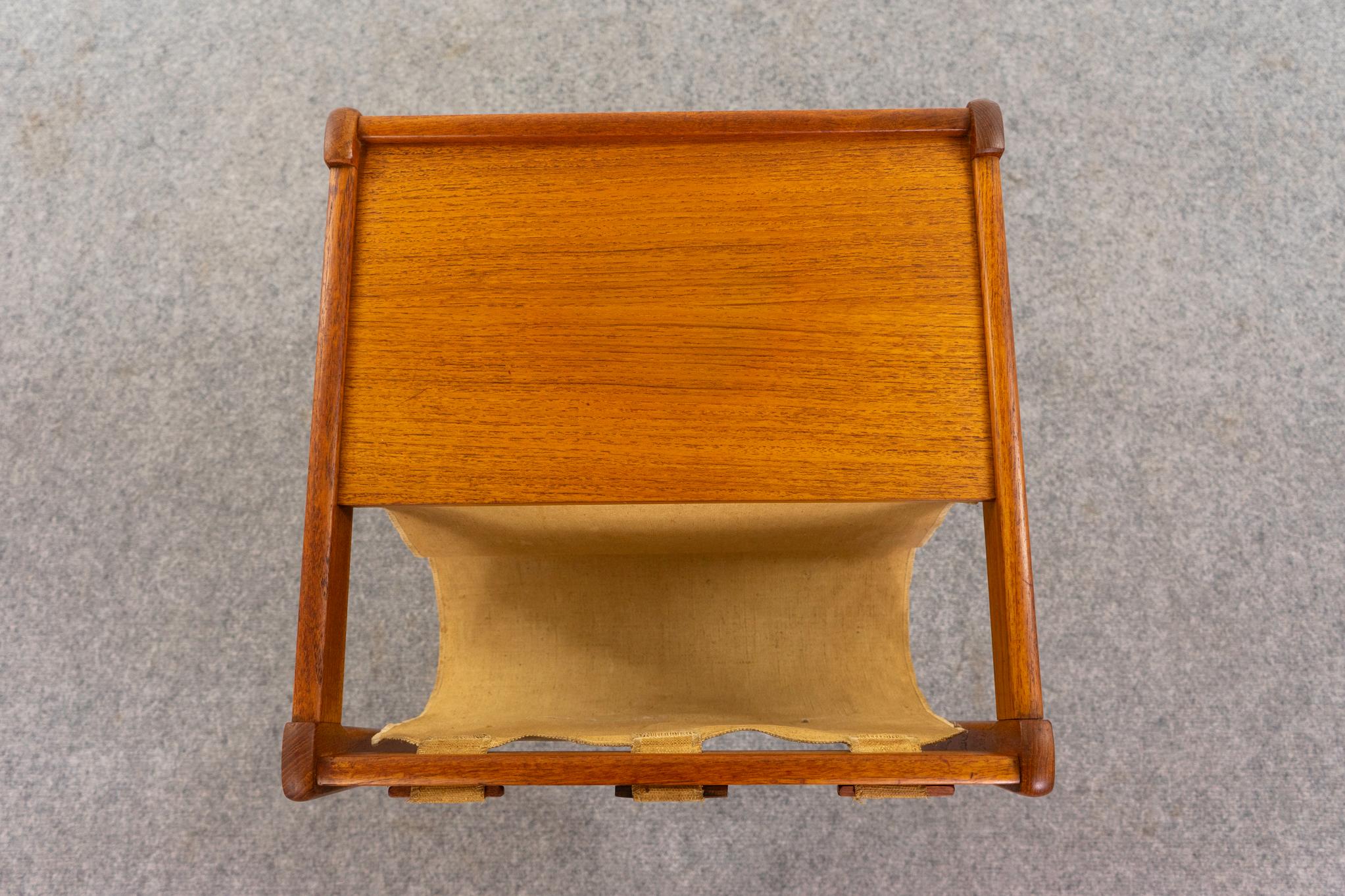 Scandinavian Modern Danish Modern Teak Magazine/Side Table by Spottrup For Sale
