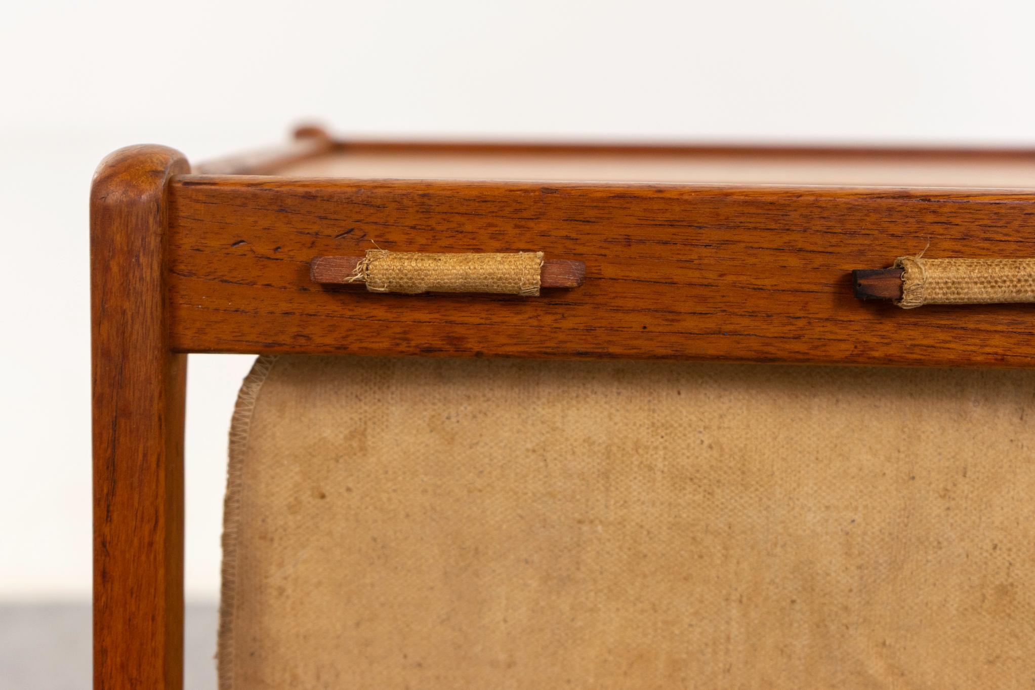 Veneer Danish Modern Teak Magazine/Side Table by Spottrup For Sale