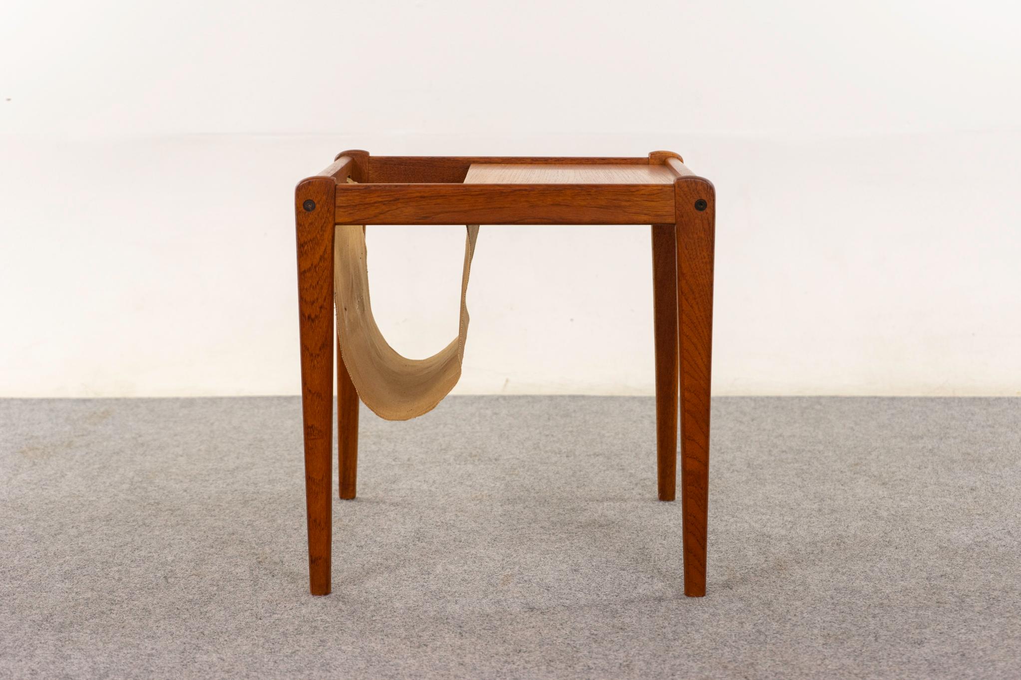 Danish Modern Teak Magazine/Side Table by Spottrup For Sale 2