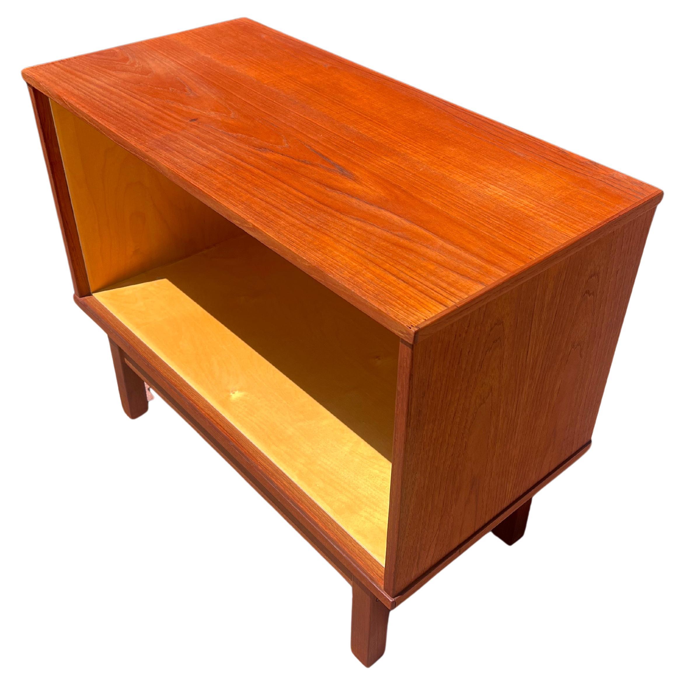 Scandinavian Modern Danish Modern Teak & Maple Record Cabinet